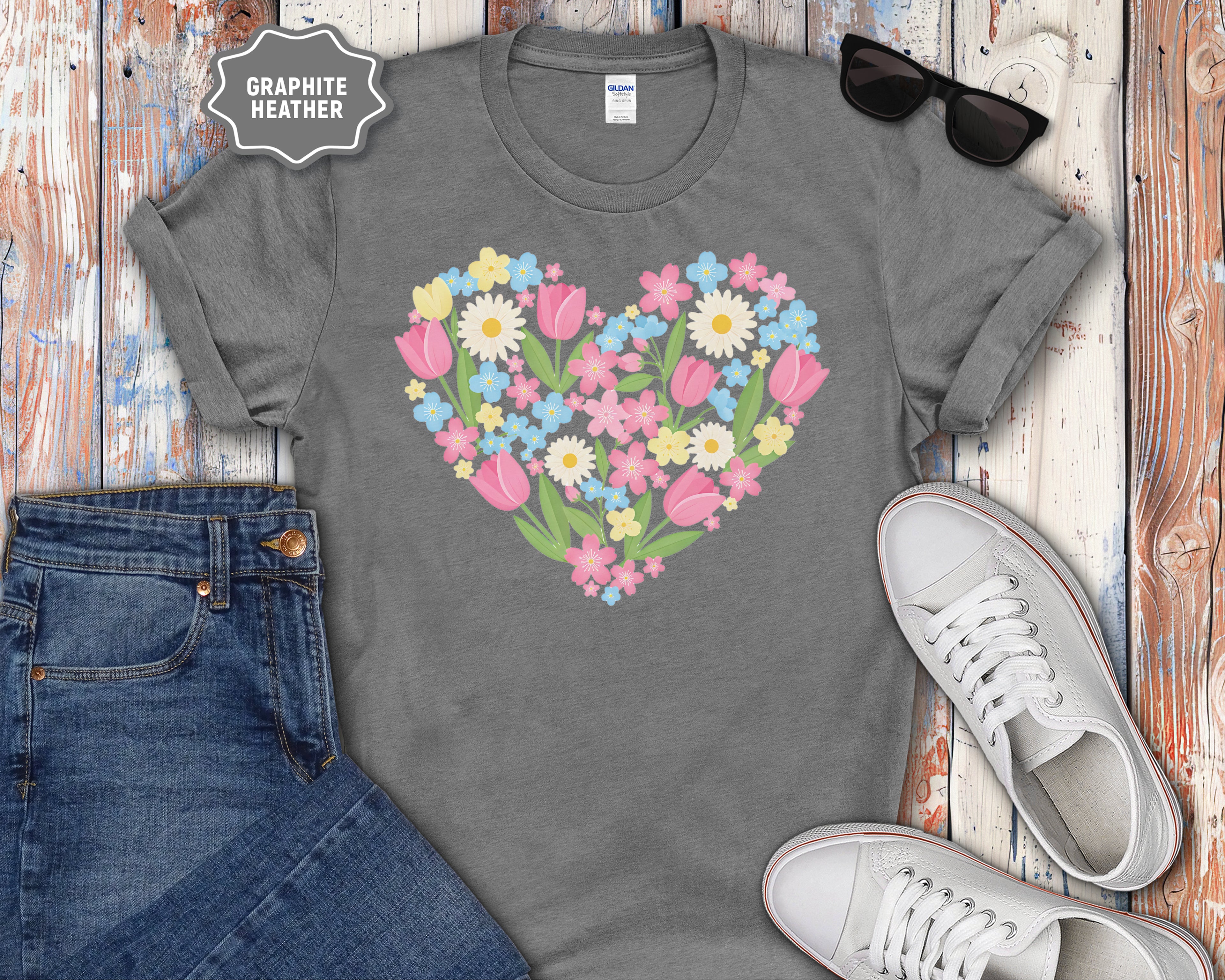 Floral Heart T-Shirt