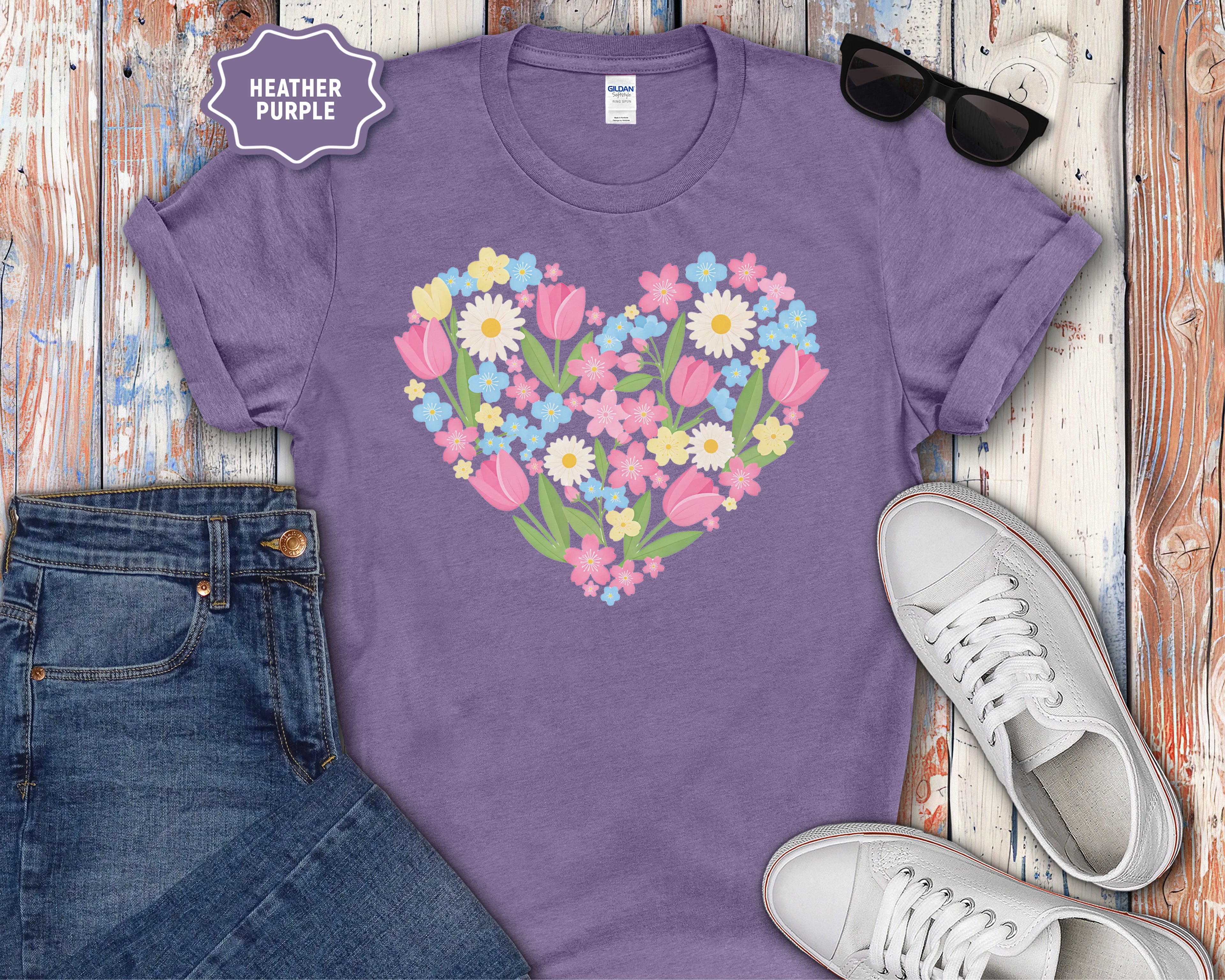 Floral Heart T-Shirt