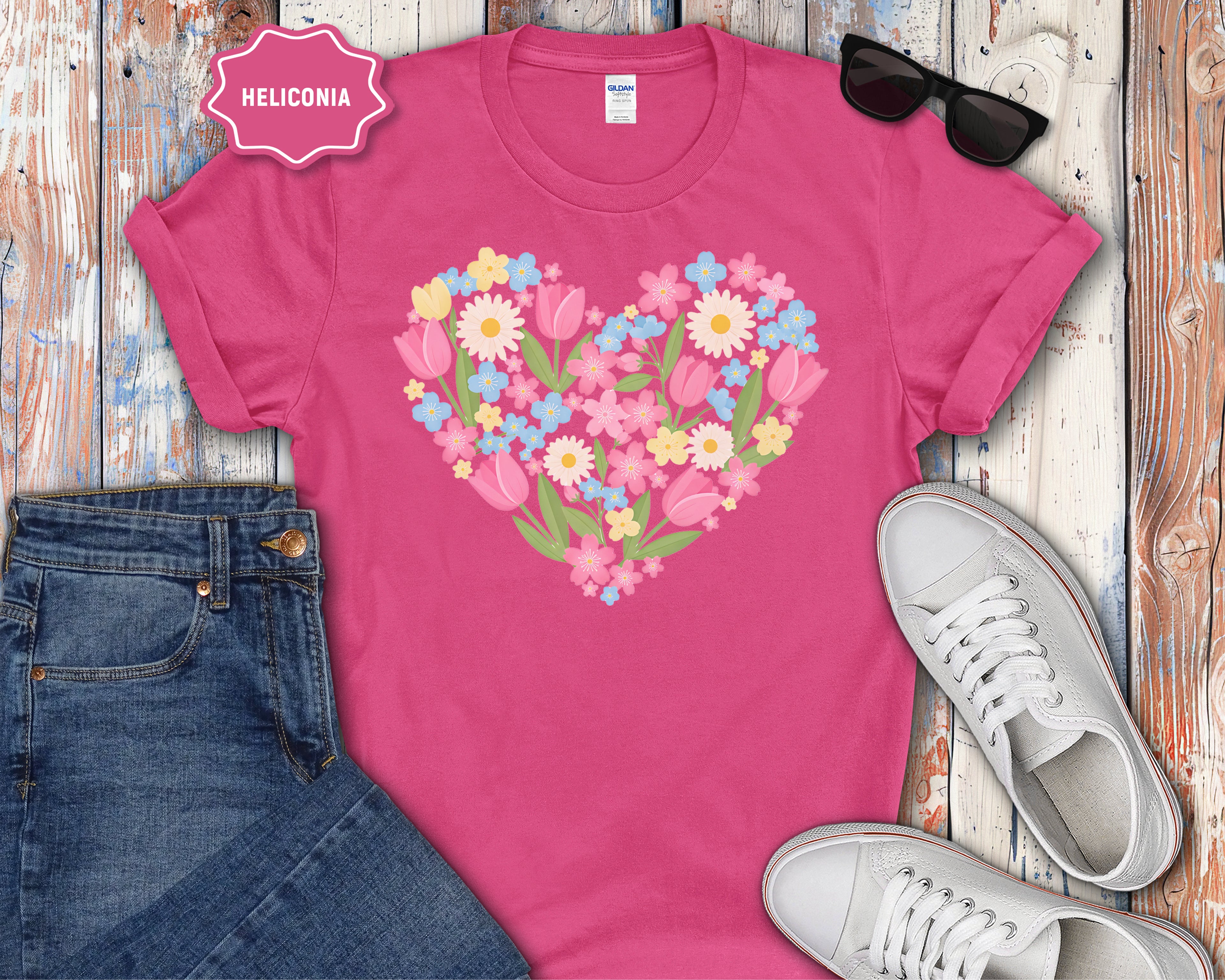 Floral Heart T-Shirt
