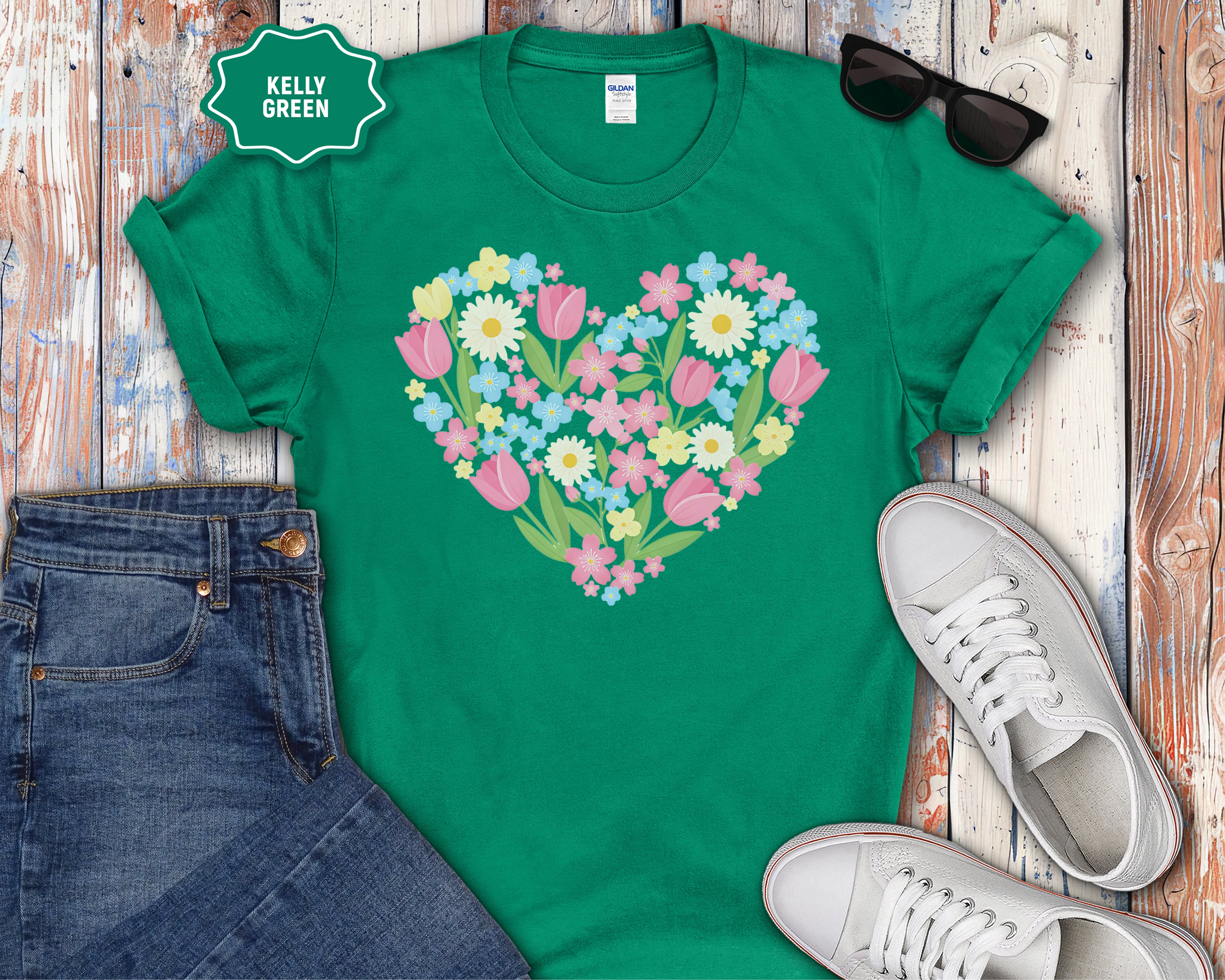 Floral Heart T-Shirt