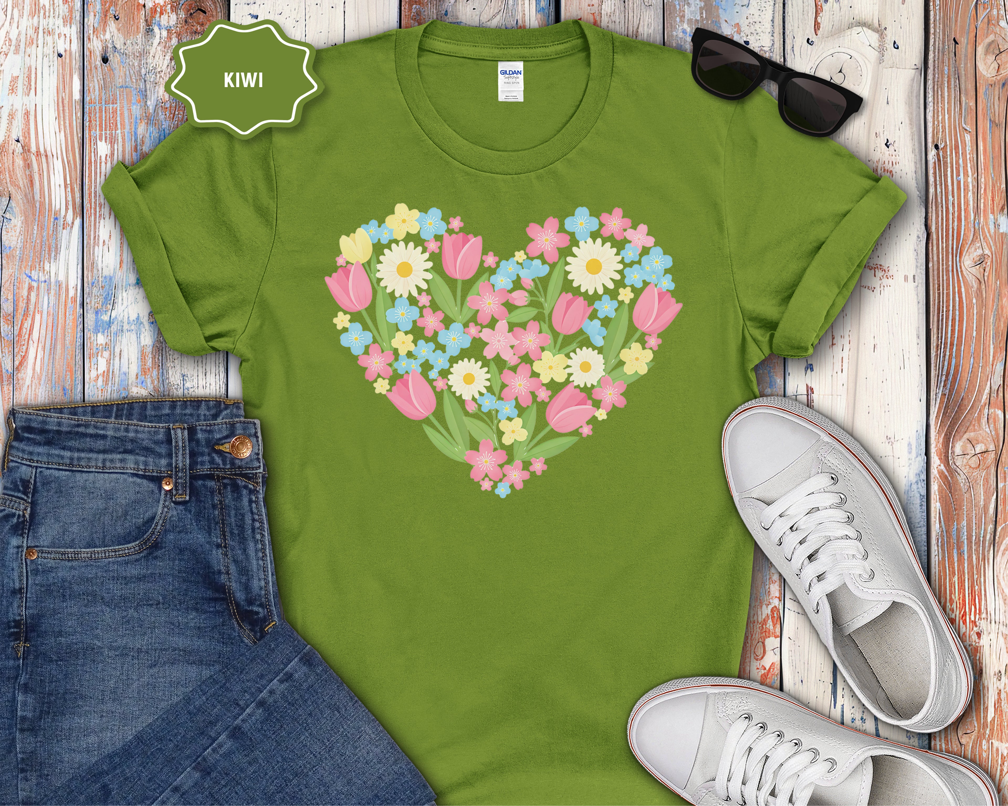 Floral Heart T-Shirt