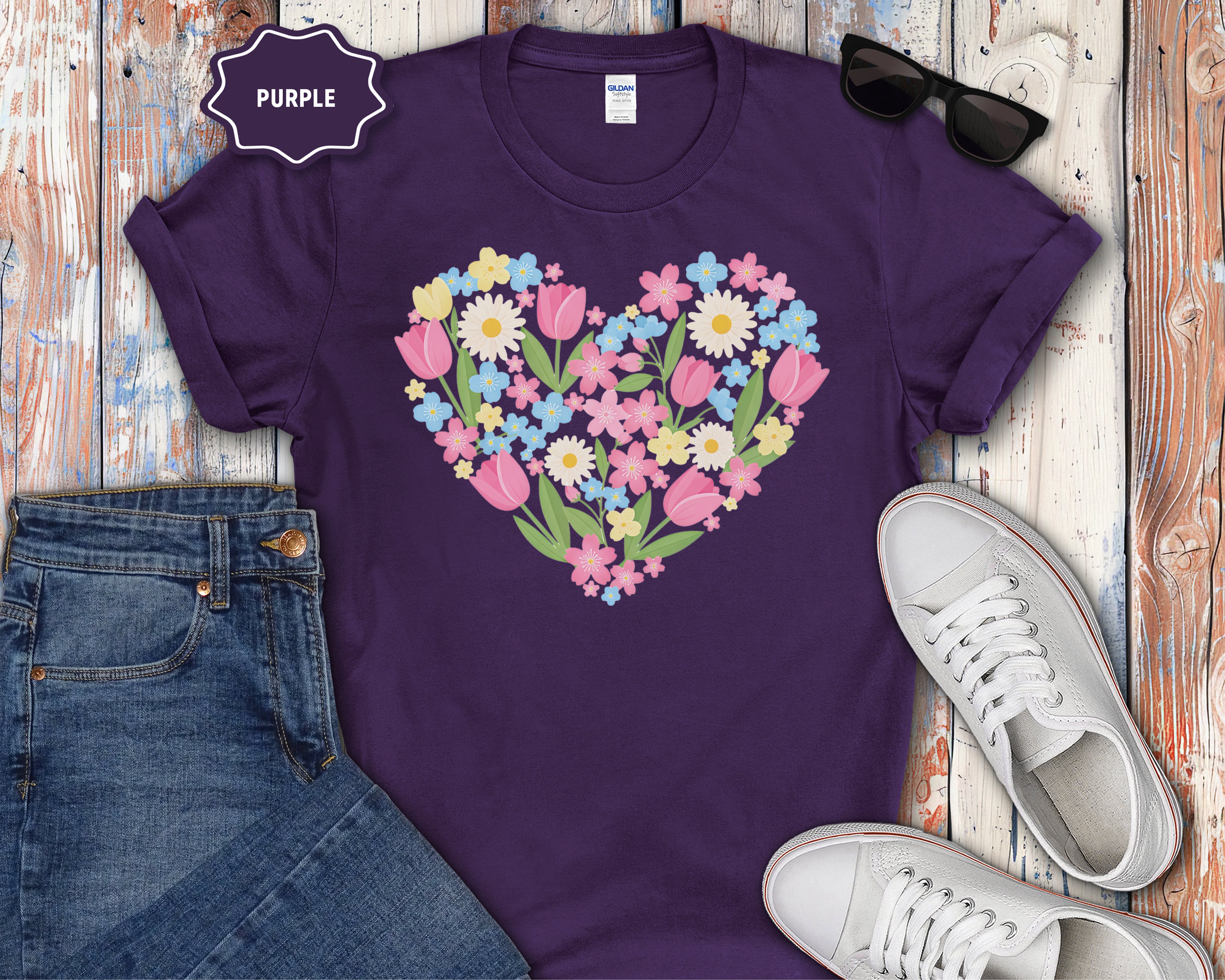 Floral Heart T-Shirt