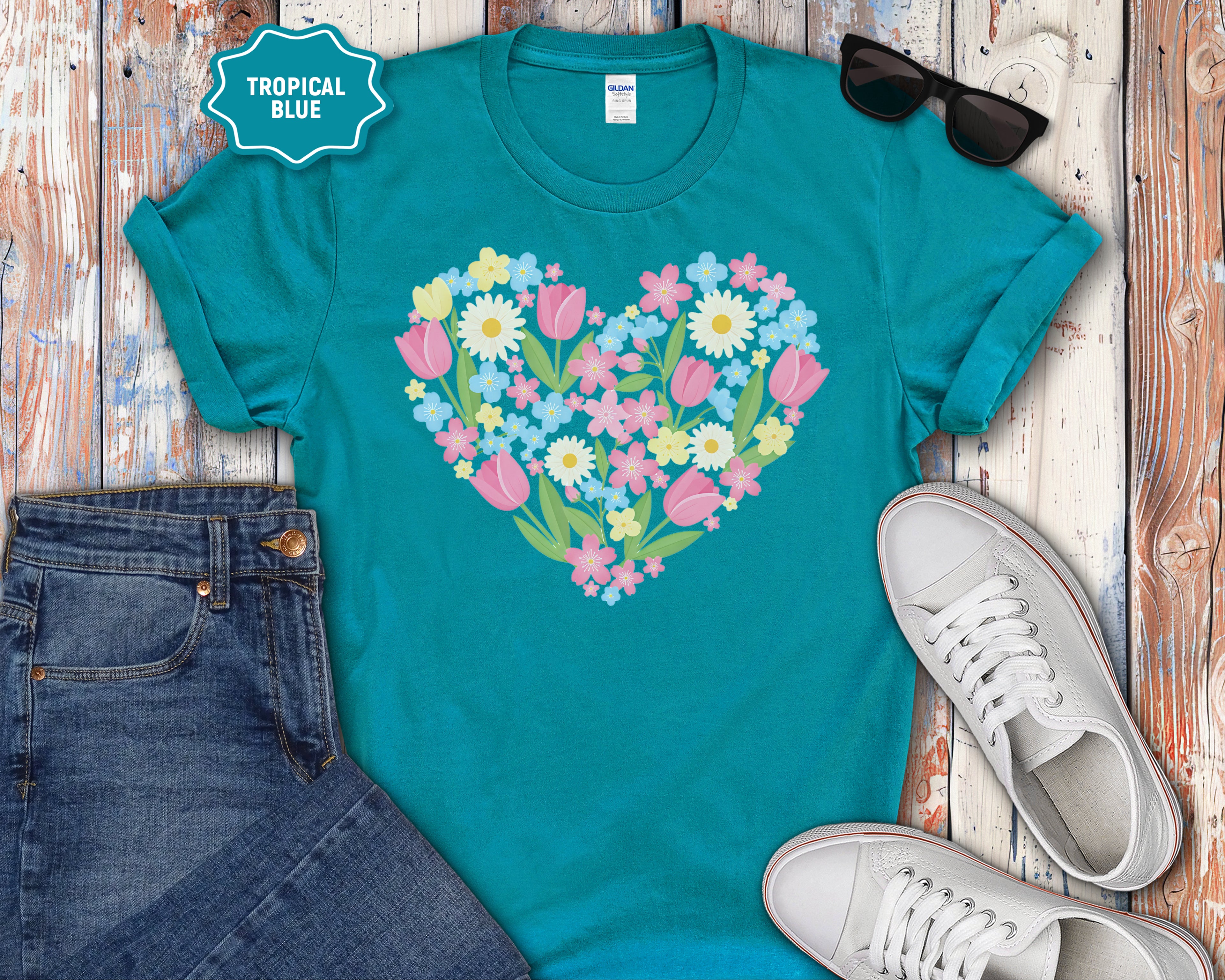 Floral Heart T-Shirt