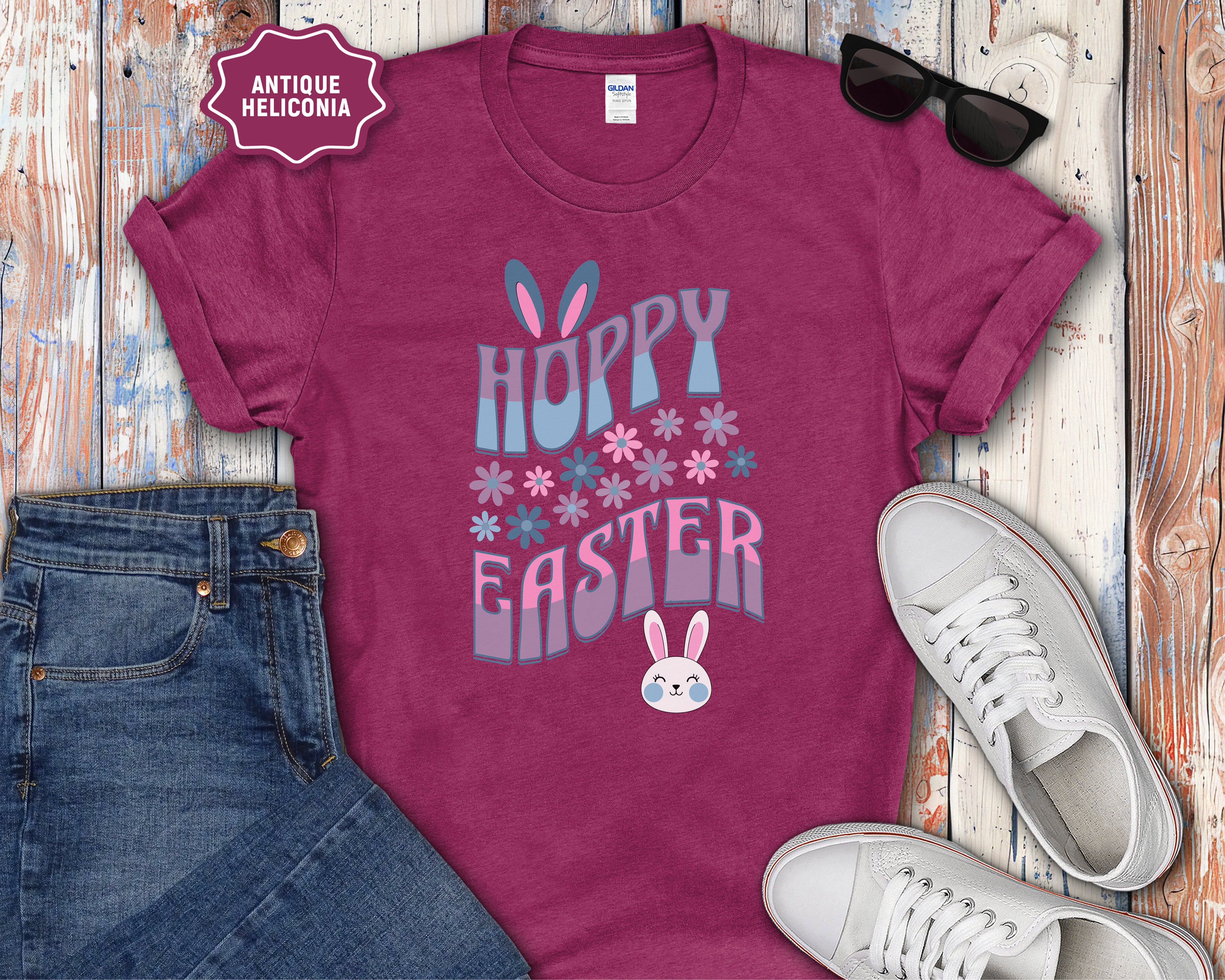 "Hoppy Easter" Bunny Graphic Tee