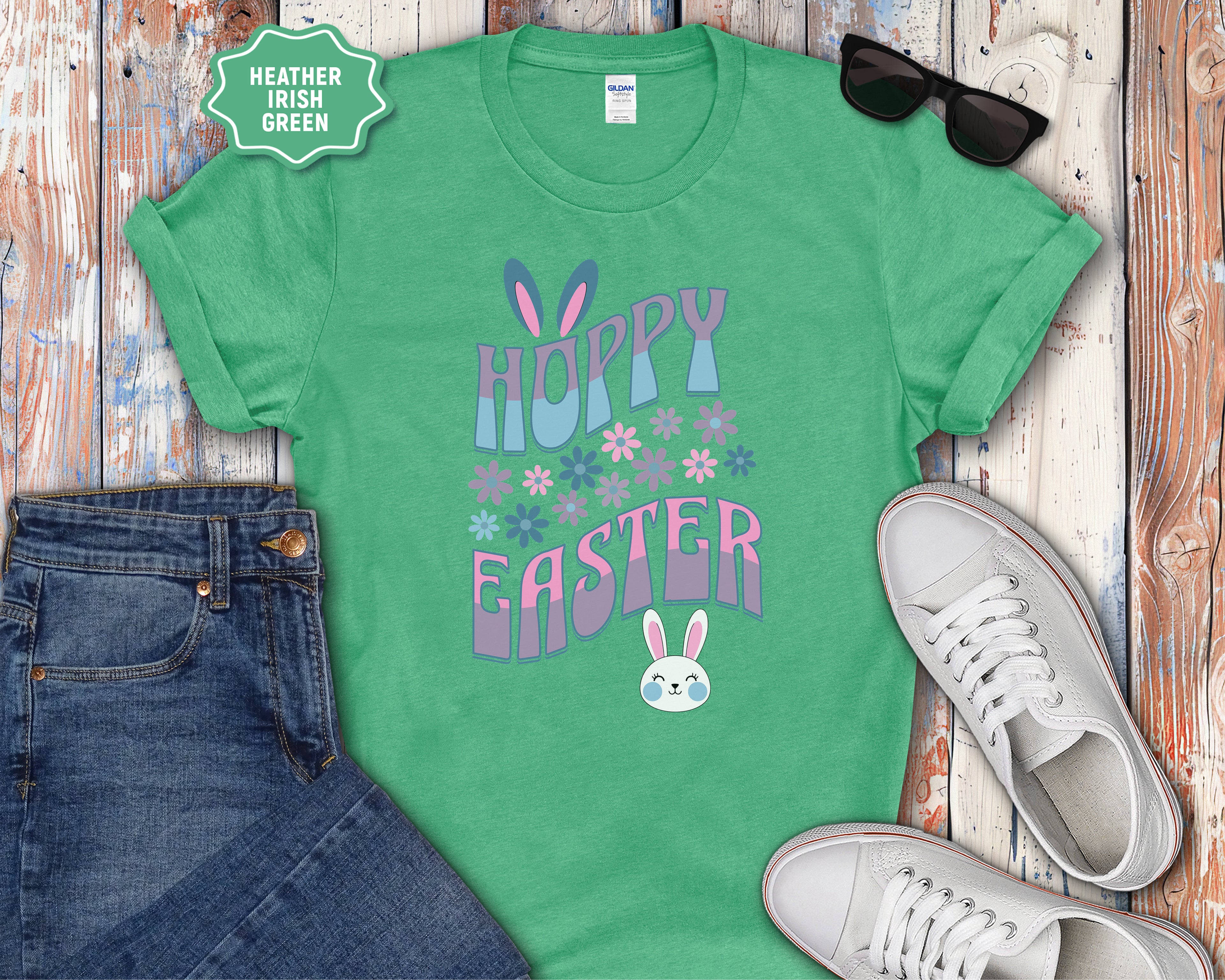 "Hoppy Easter" Bunny Graphic Tee