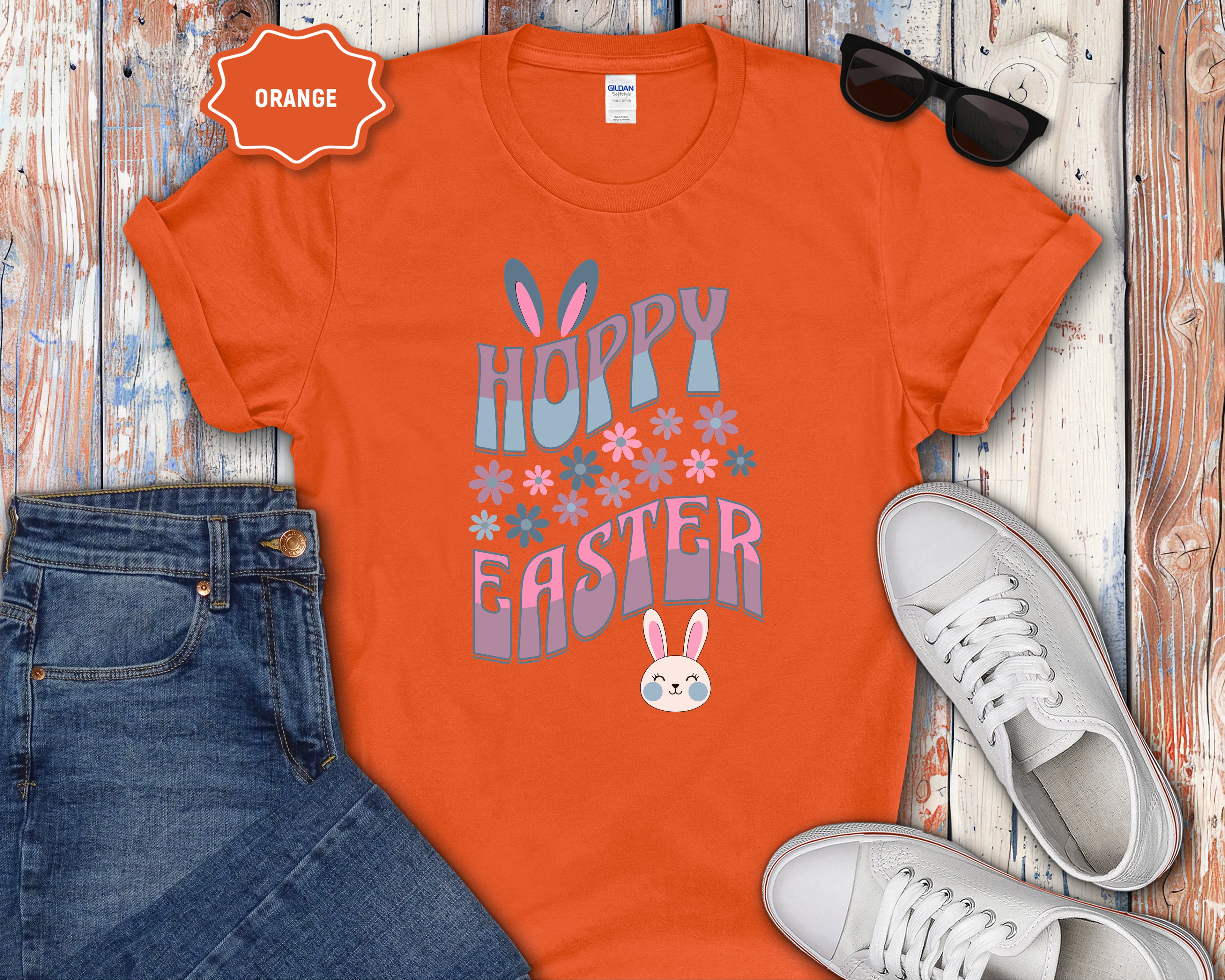 "Hoppy Easter" Bunny Graphic Tee