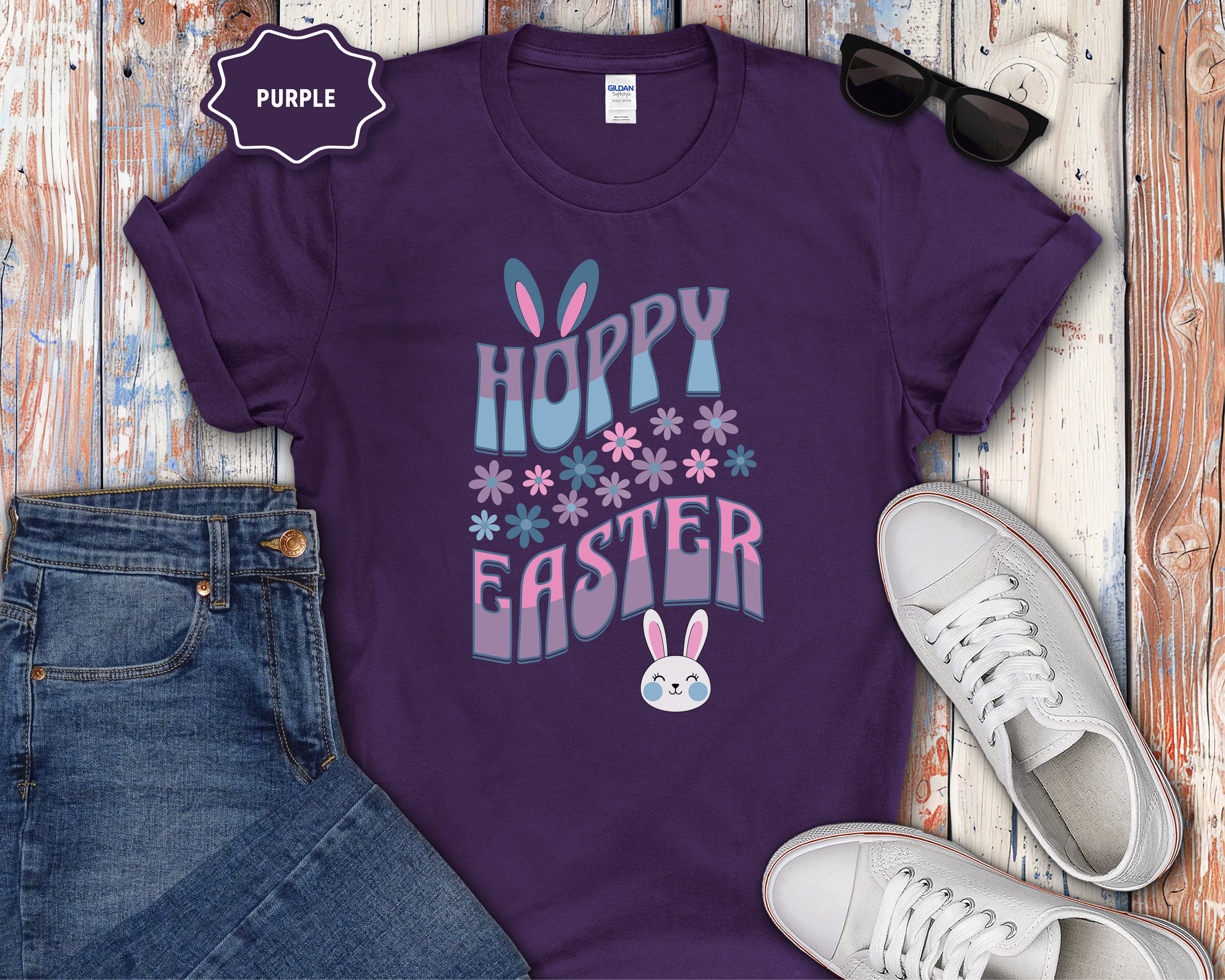 "Hoppy Easter" Bunny Graphic Tee
