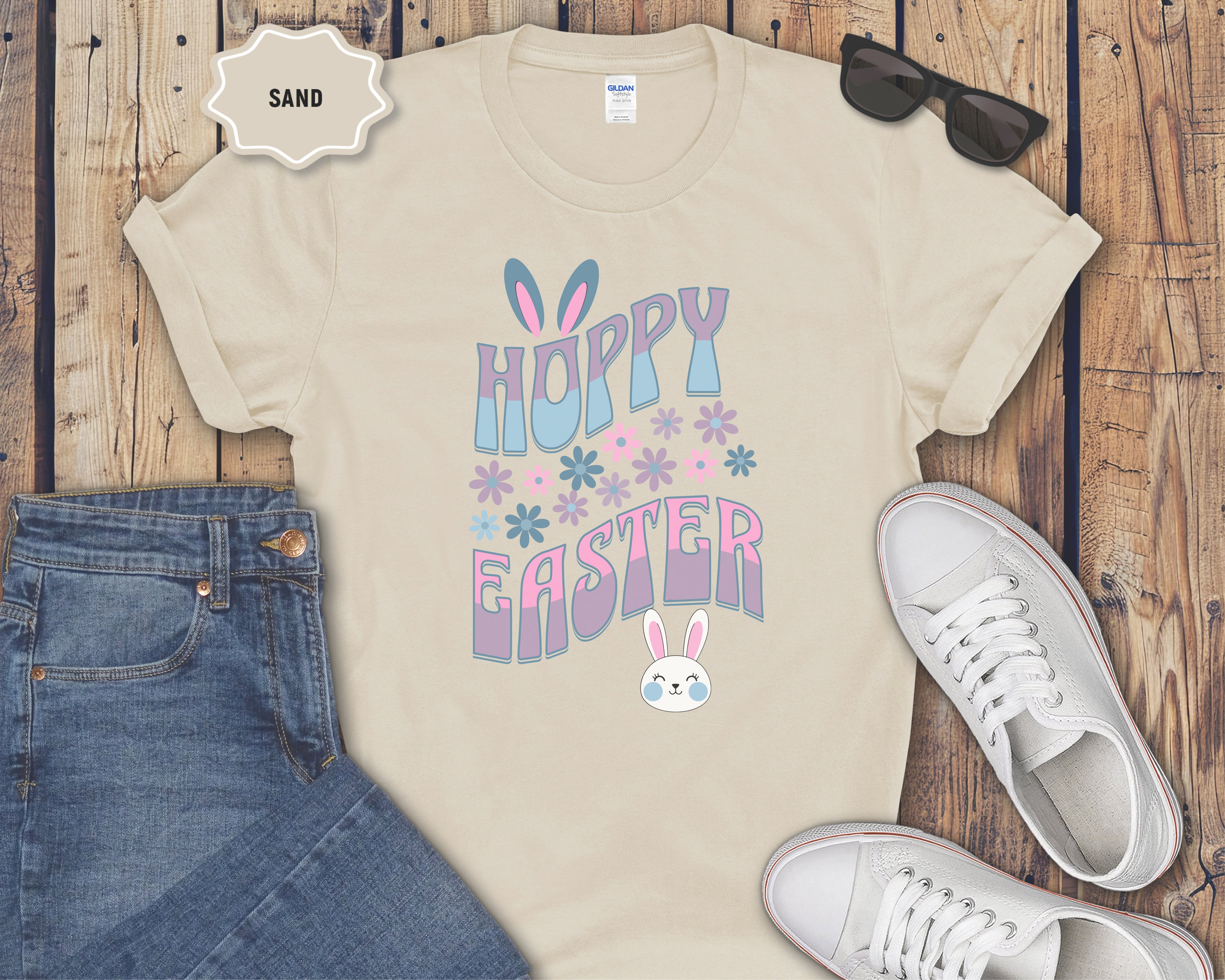 "Hoppy Easter" Bunny Graphic Tee