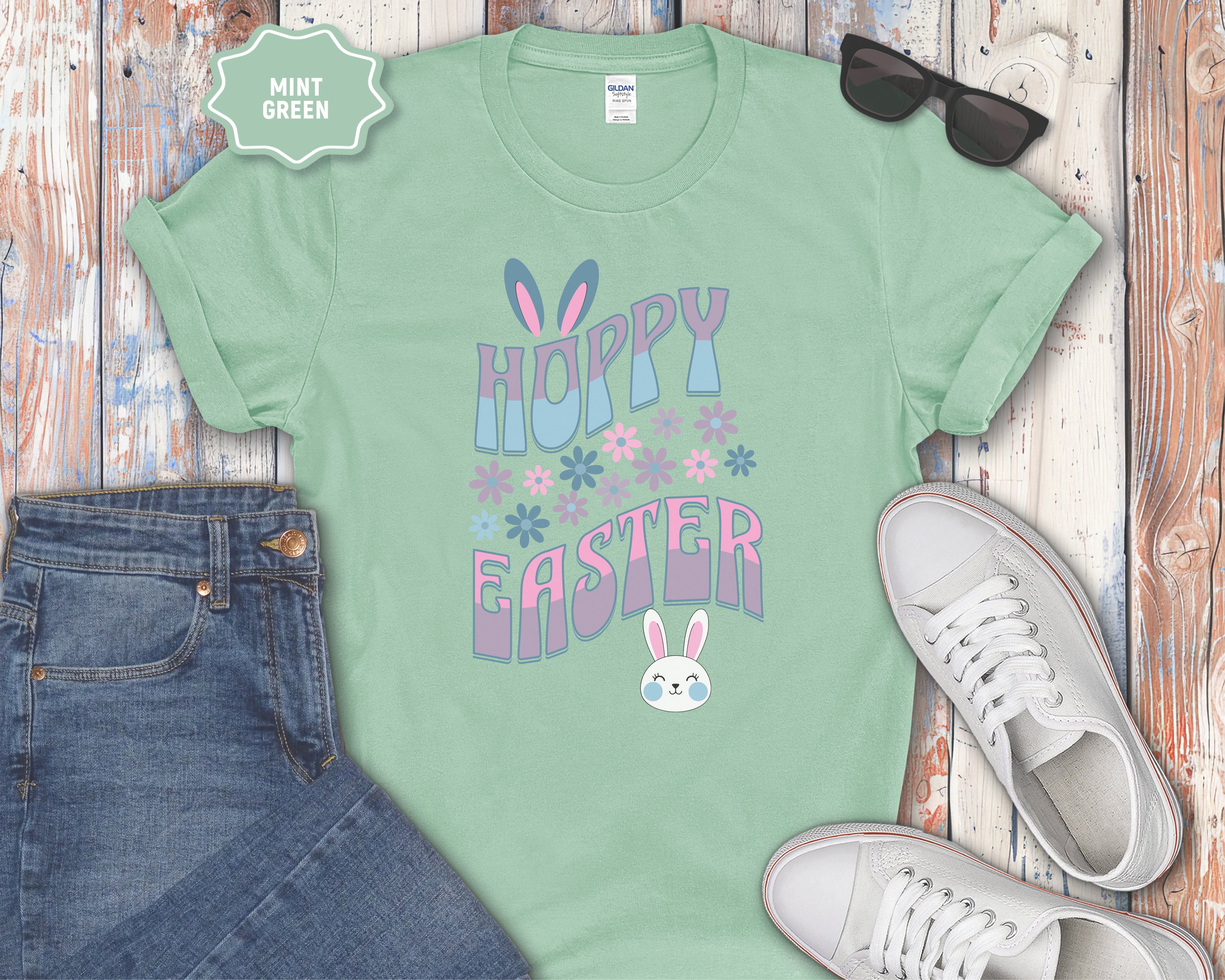 "Hoppy Easter" Bunny Graphic Tee