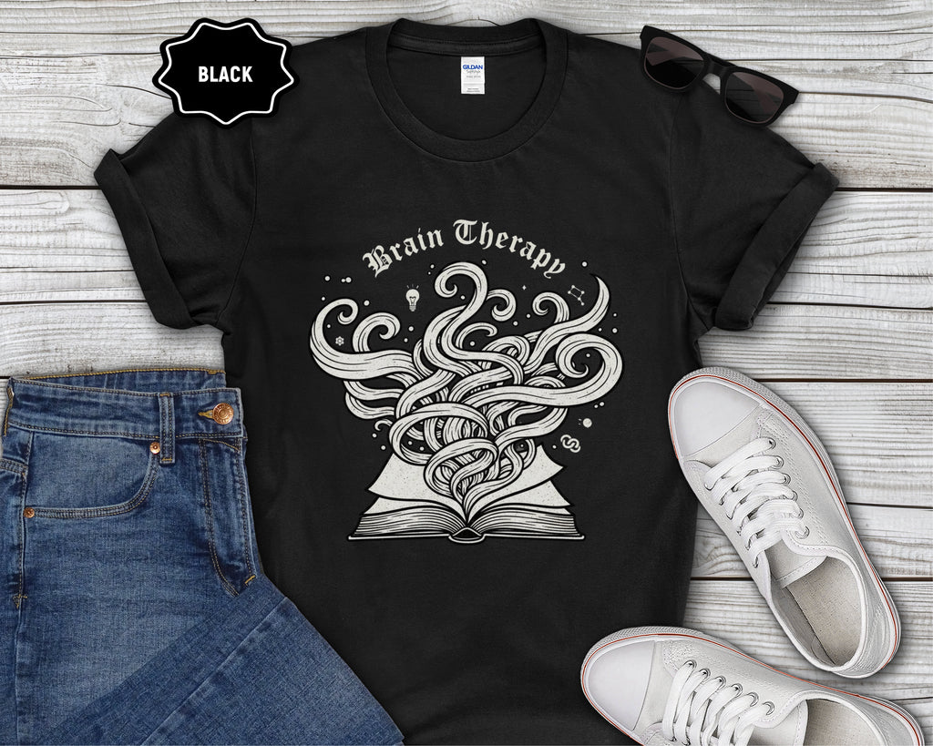 Brain Therapy Book Illustration T-Shirt
