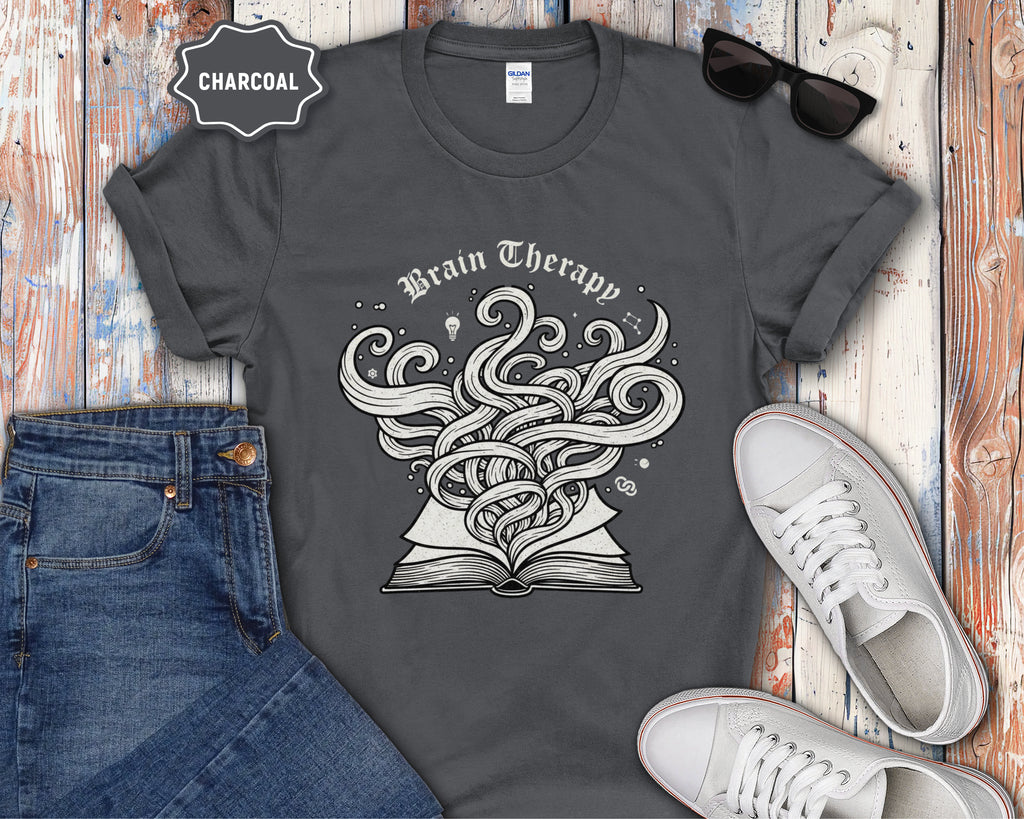 Brain Therapy Book Illustration T-Shirt