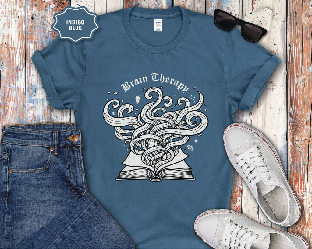 Brain Therapy Book Illustration T-Shirt