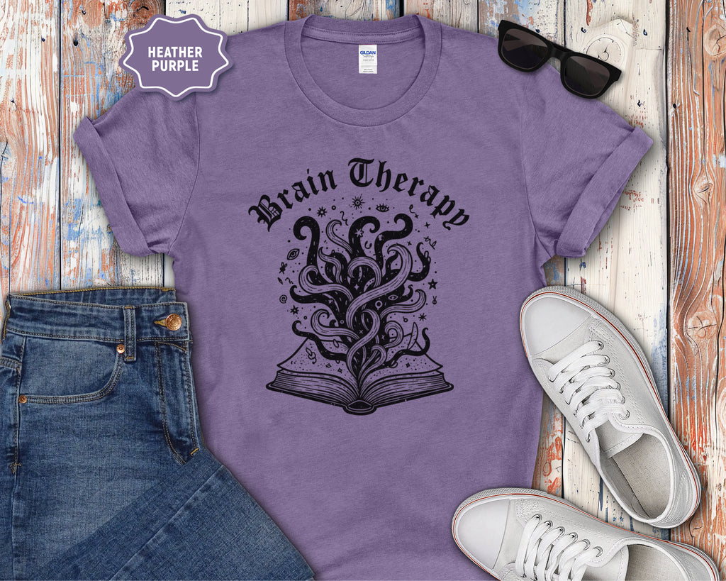 Brain Therapy Book Illustration T-Shirt