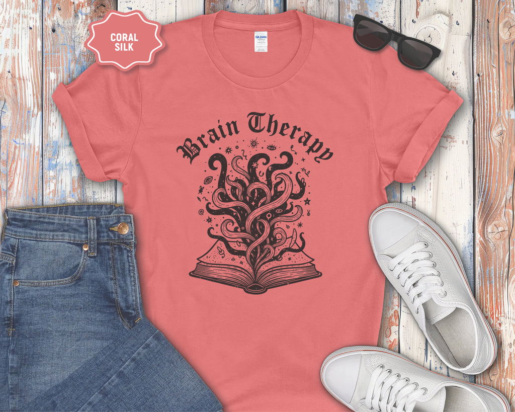 Brain Therapy Book Illustration T-Shirt