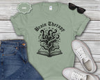 Brain Therapy Book Illustration T-Shirt