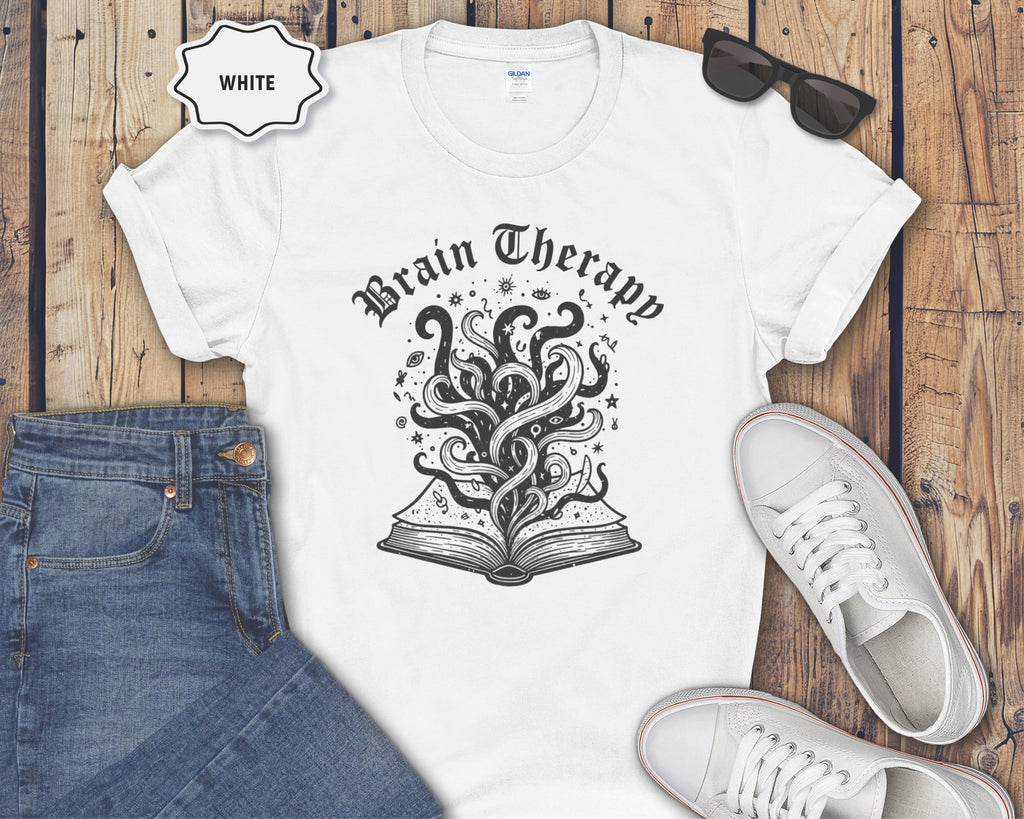 Brain Therapy Book Illustration T-Shirt