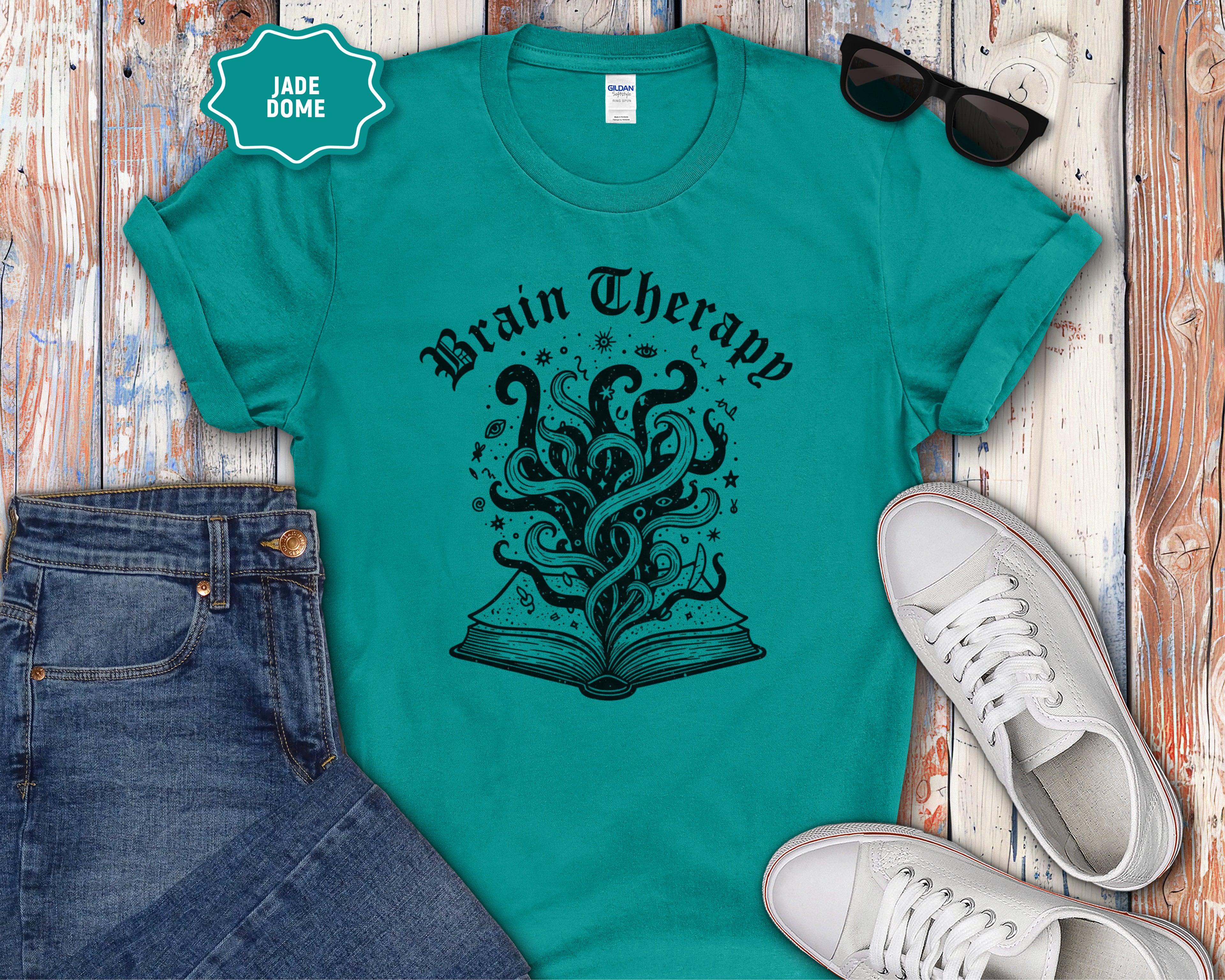 Brain Therapy Book Illustration T-Shirt