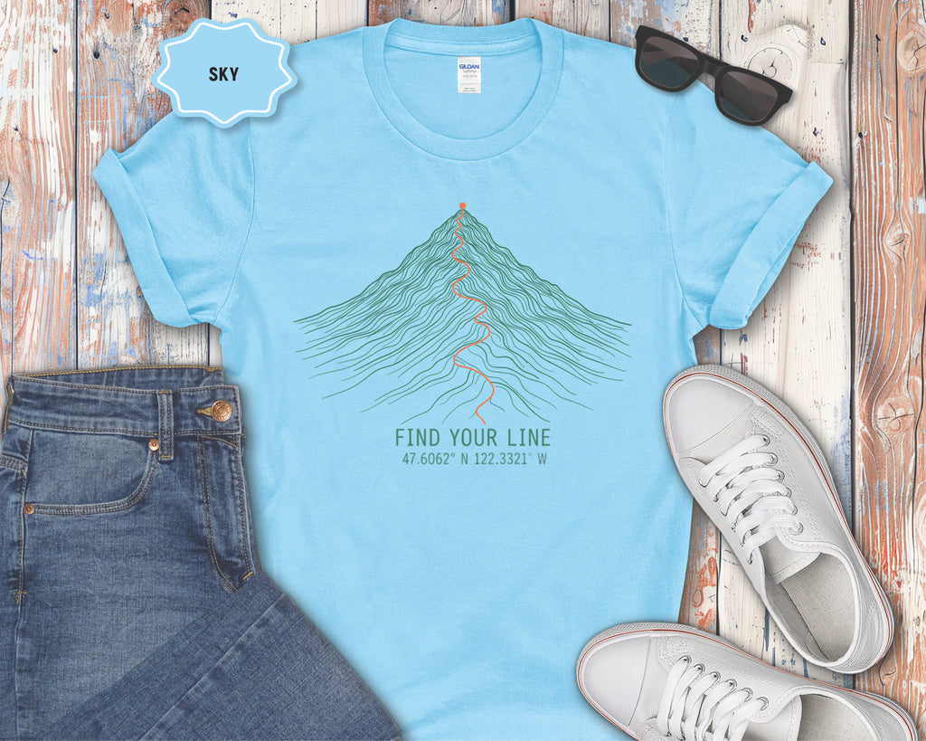 "Find Your Line" Inspirational Outdoor Tee
