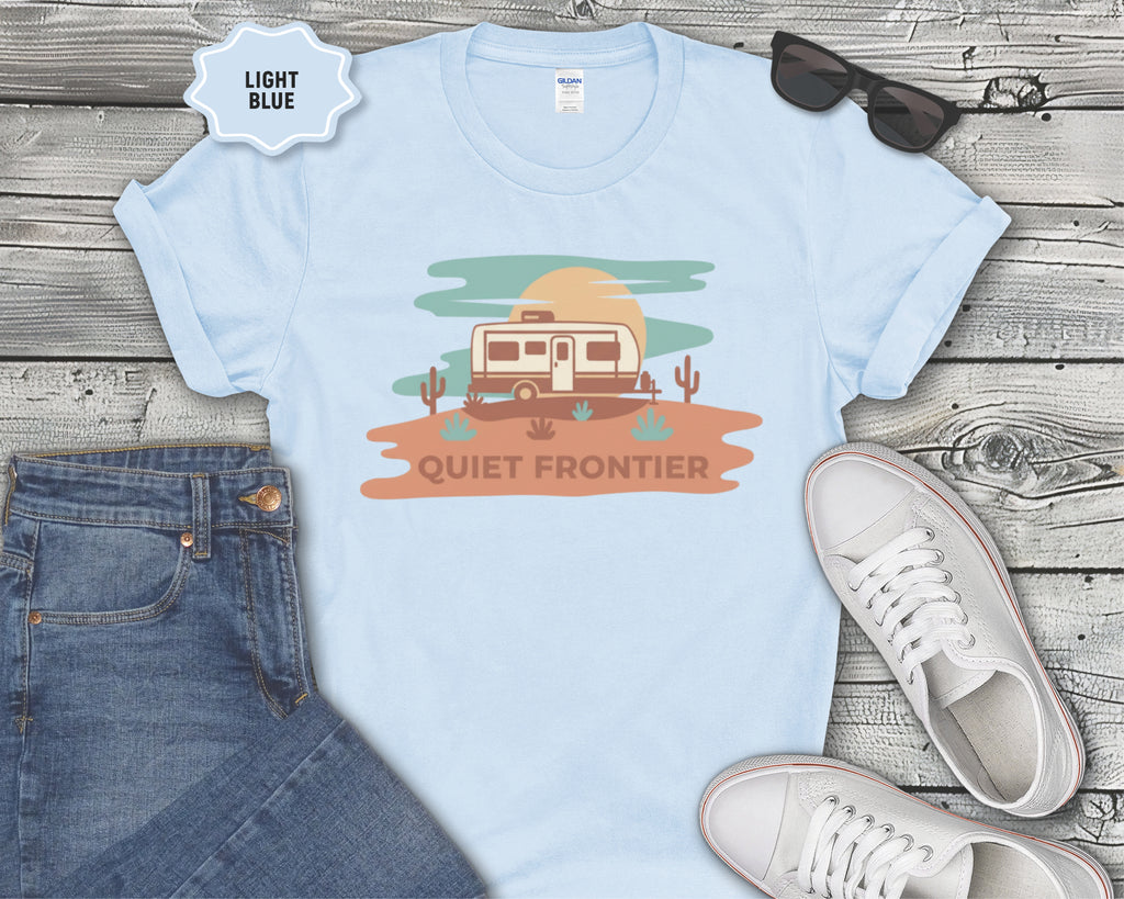Quiet Frontier Retro Camper T-Shirt