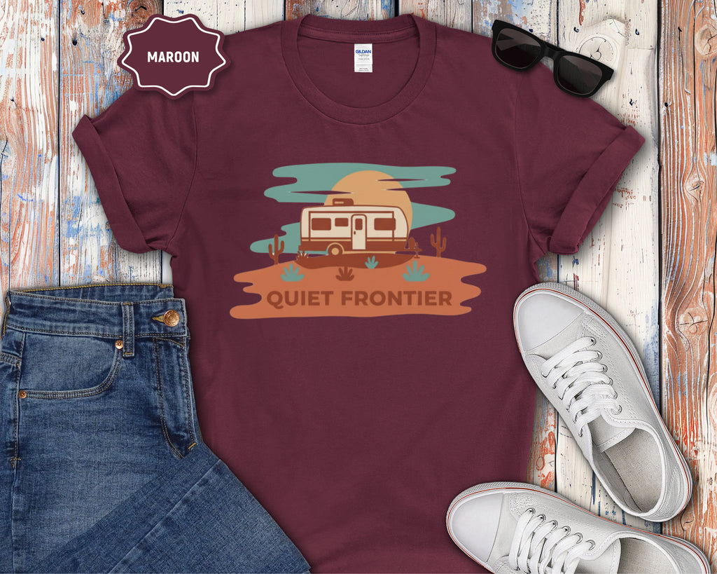 Quiet Frontier Retro Camper T-Shirt