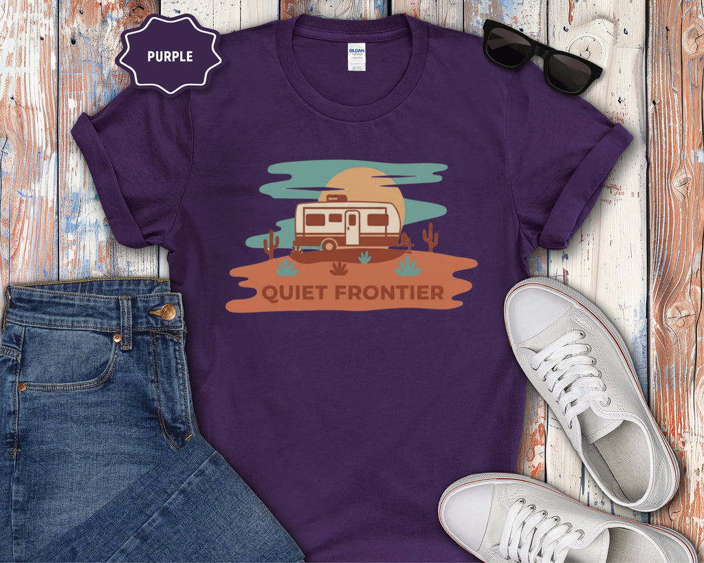 Quiet Frontier Retro Camper T-Shirt