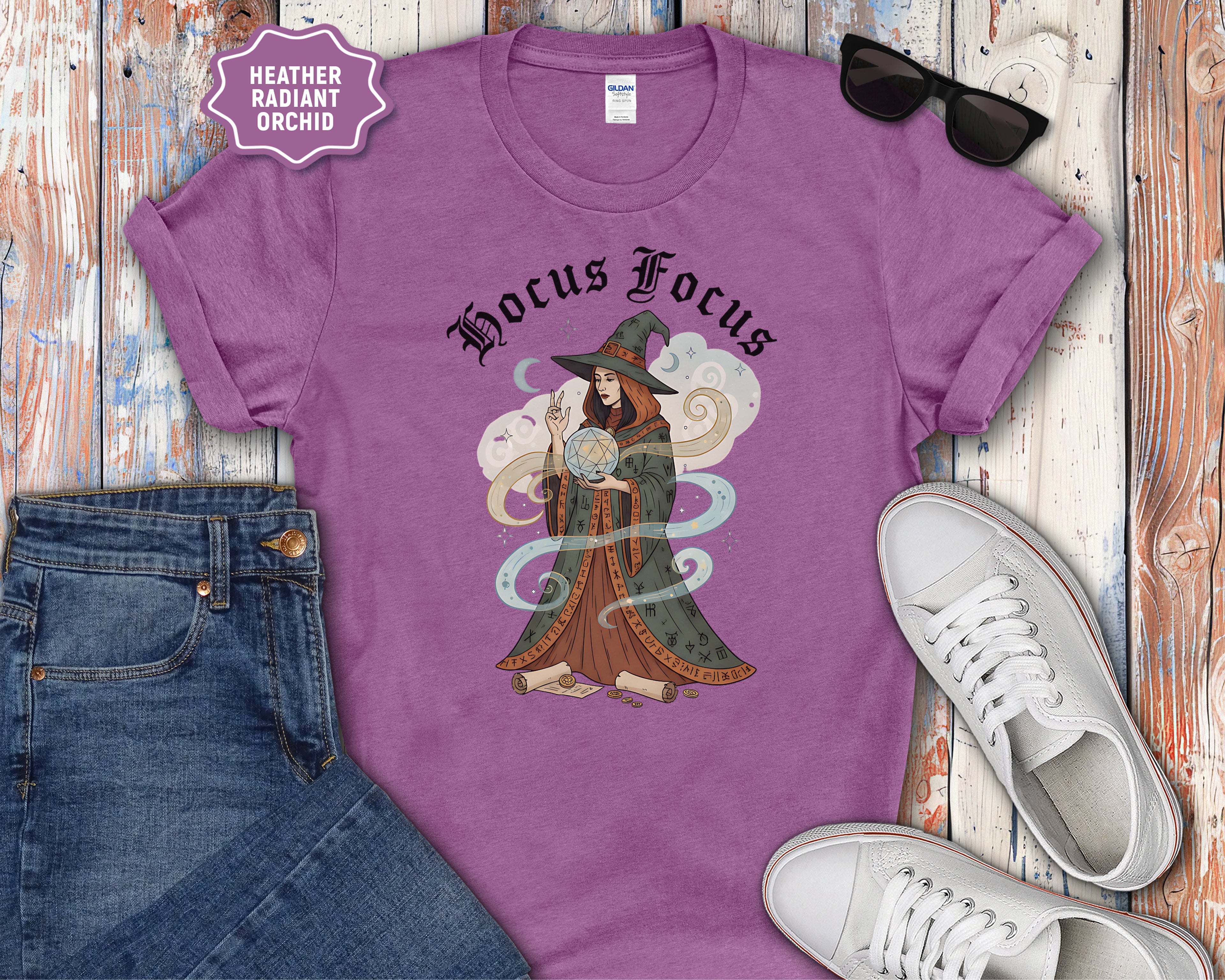 Hocus Focus Vintage Witch T-Shirt