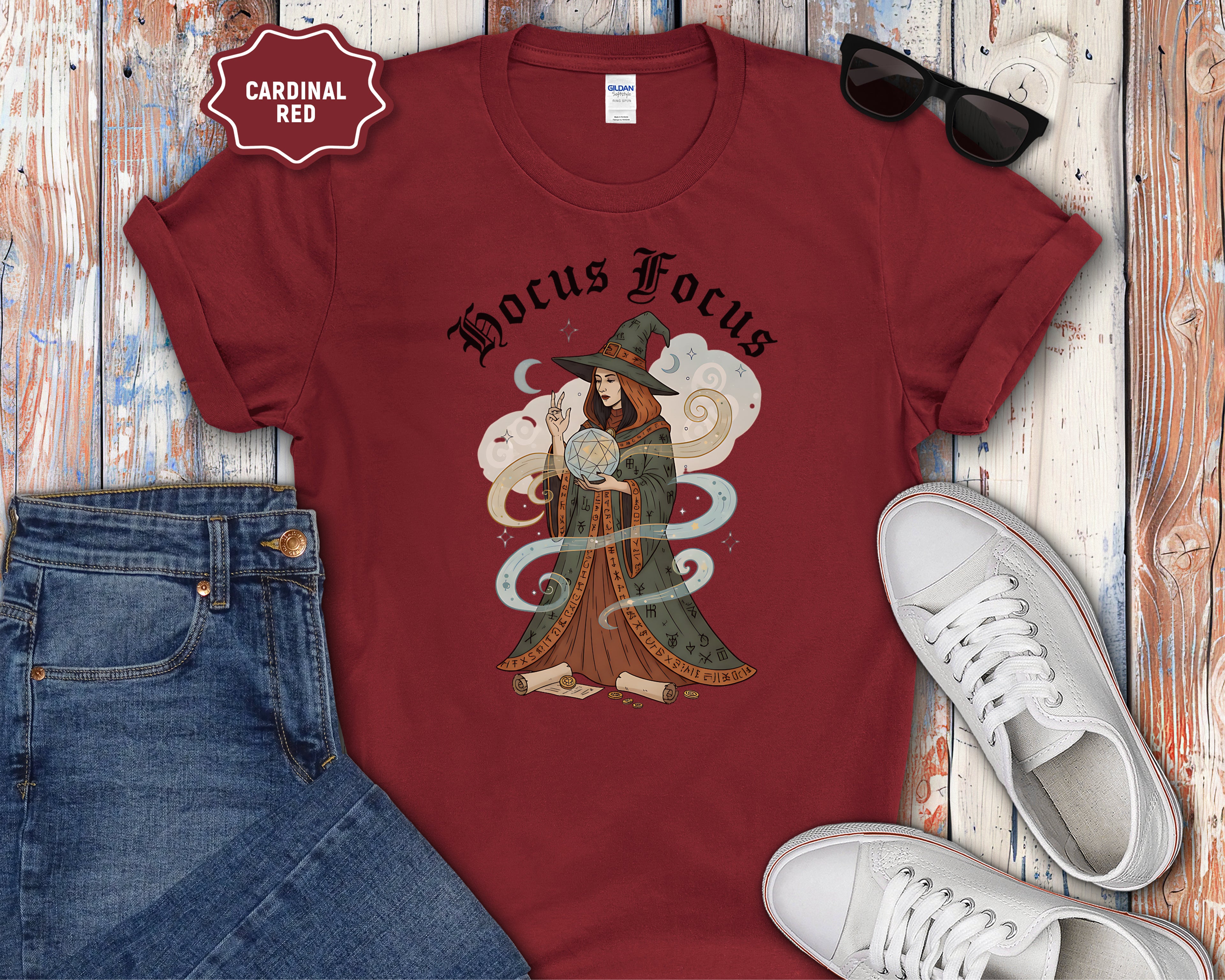 Hocus Focus Vintage Witch T-Shirt