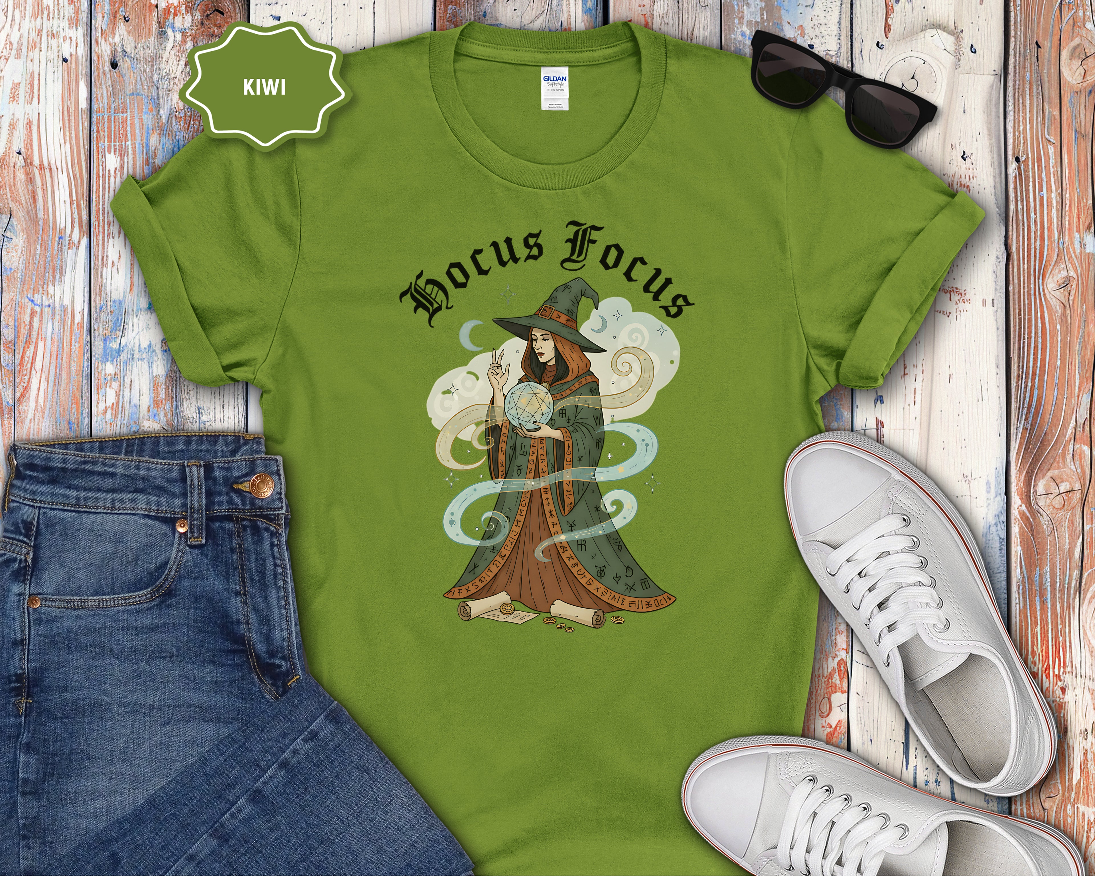 Hocus Focus Vintage Witch T-Shirt