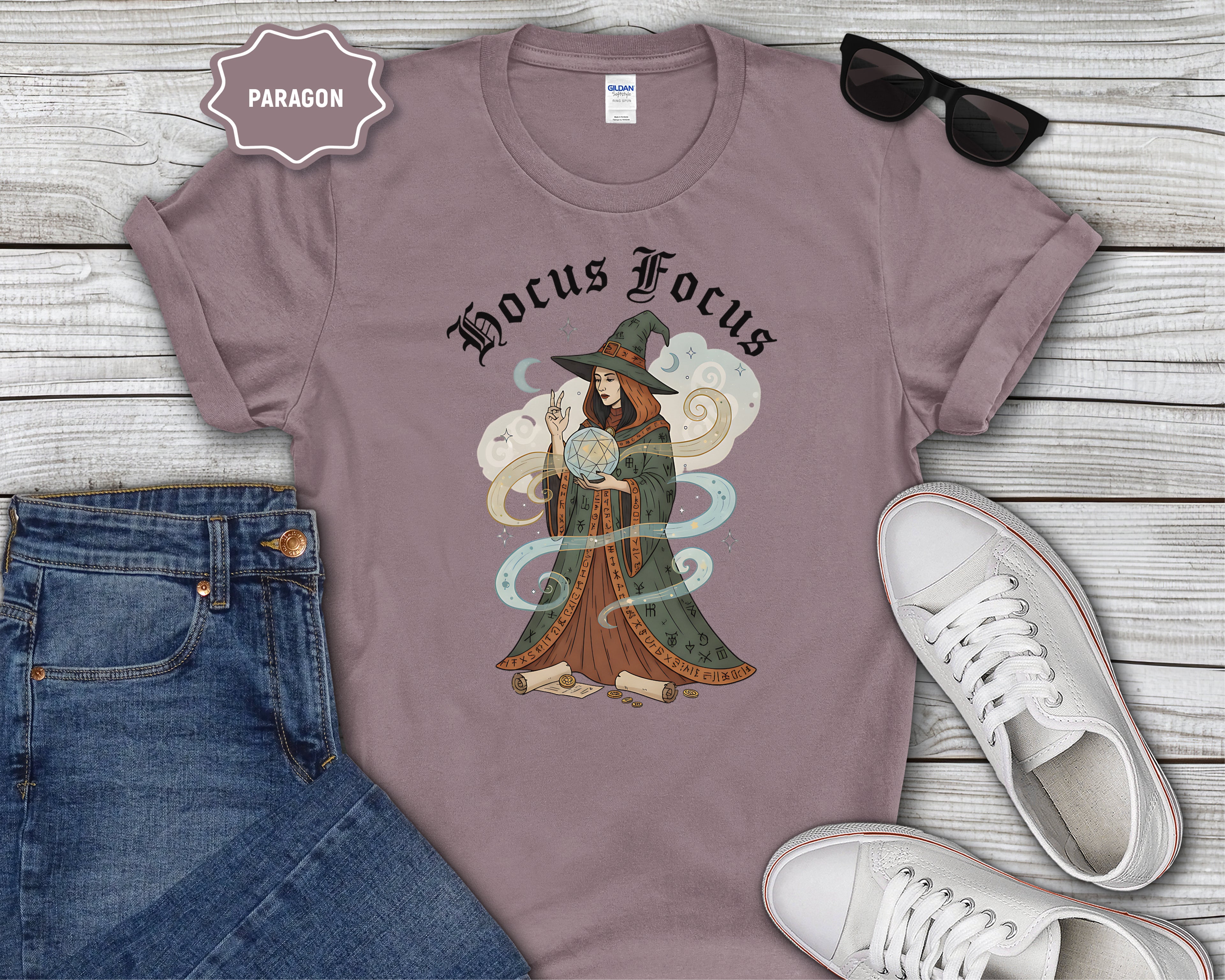 Hocus Focus Vintage Witch T-Shirt