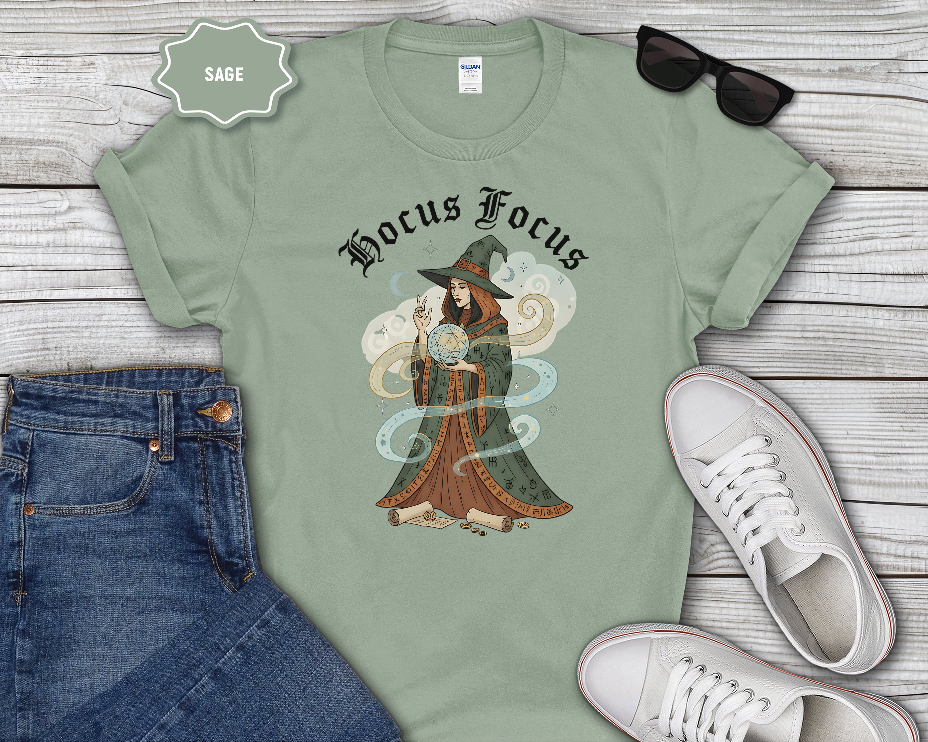 Hocus Focus Vintage Witch T-Shirt
