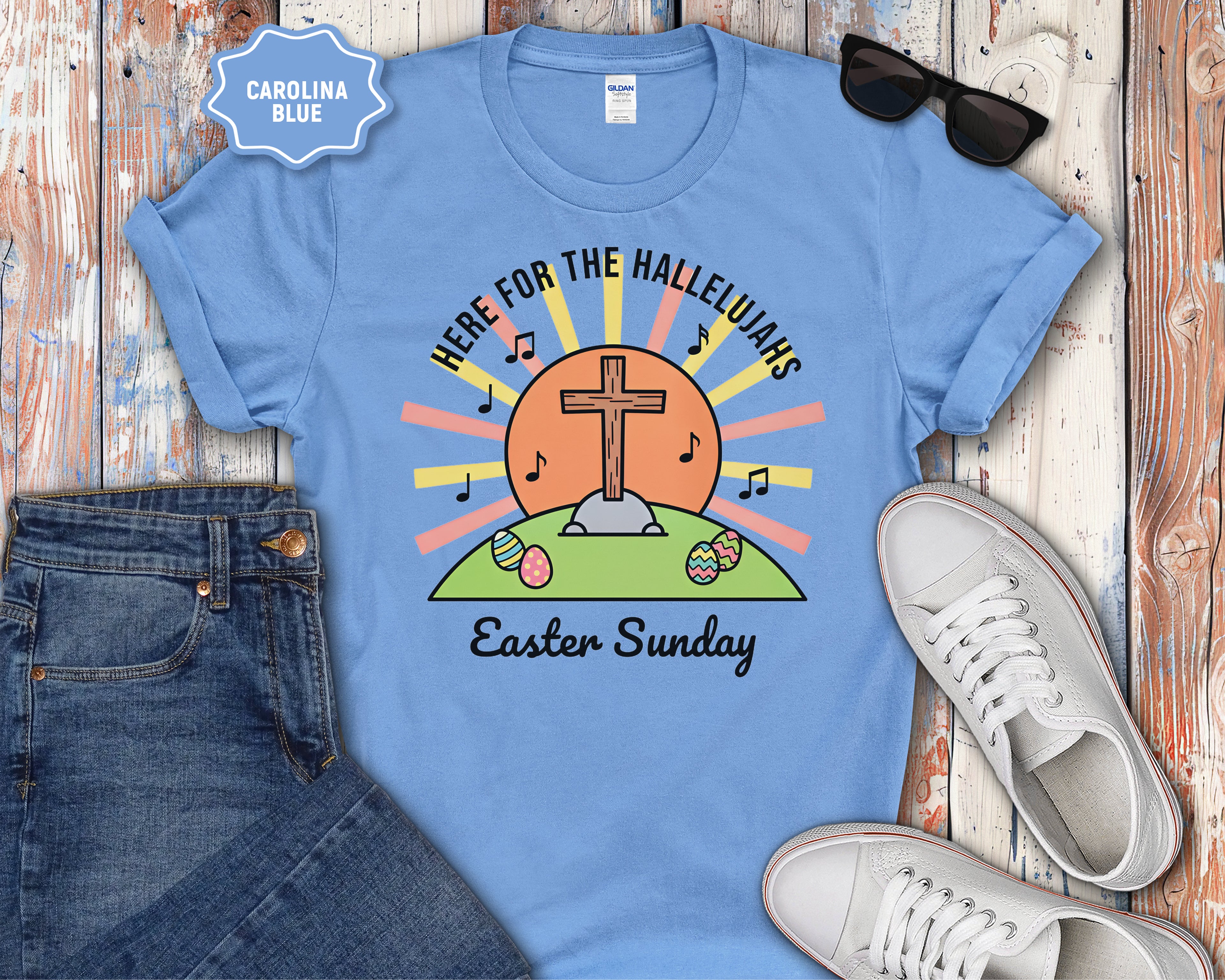 "Here for the Hallelujahs" Cross Design