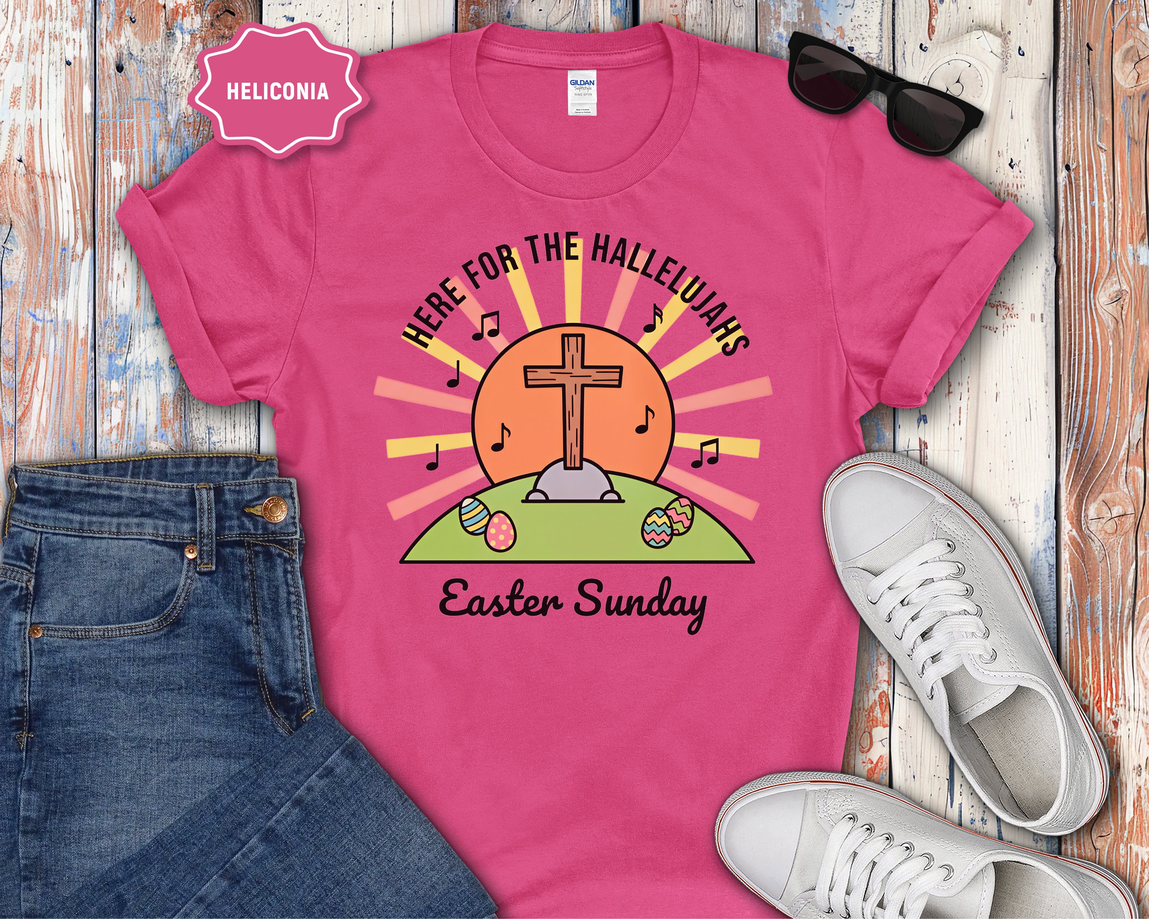 "Here for the Hallelujahs" Cross Design