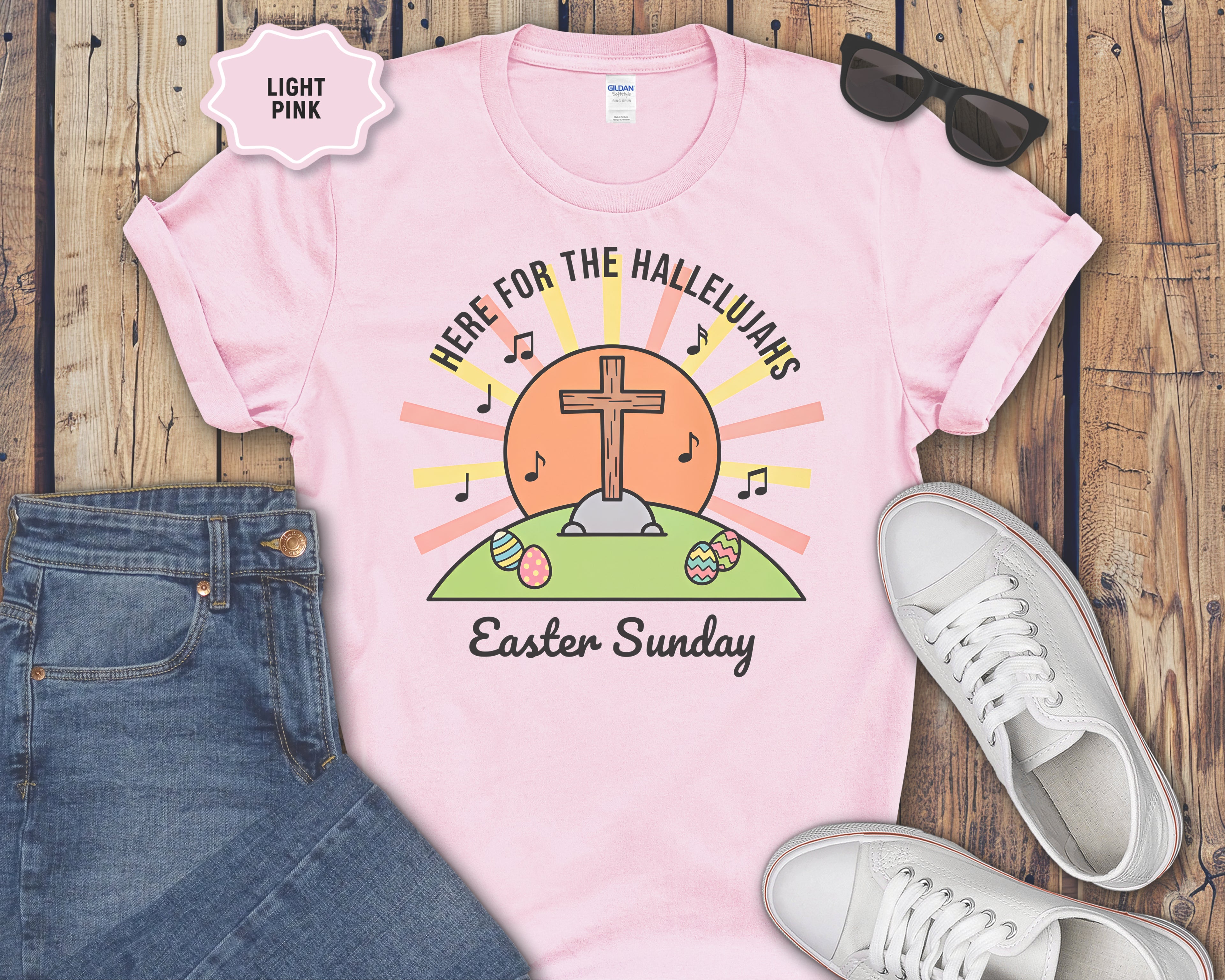 "Here for the Hallelujahs" Cross Design