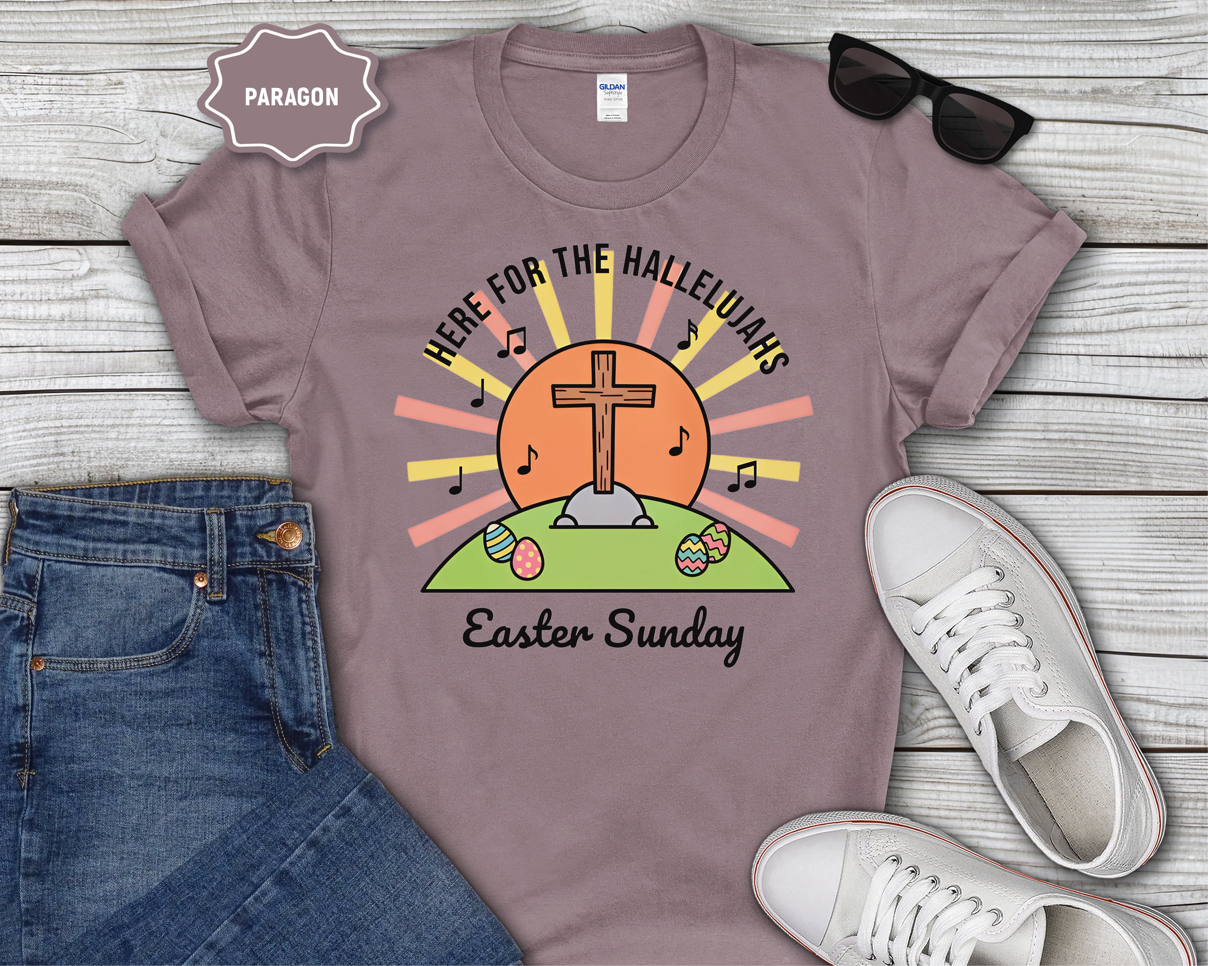 "Here for the Hallelujahs" Cross Design