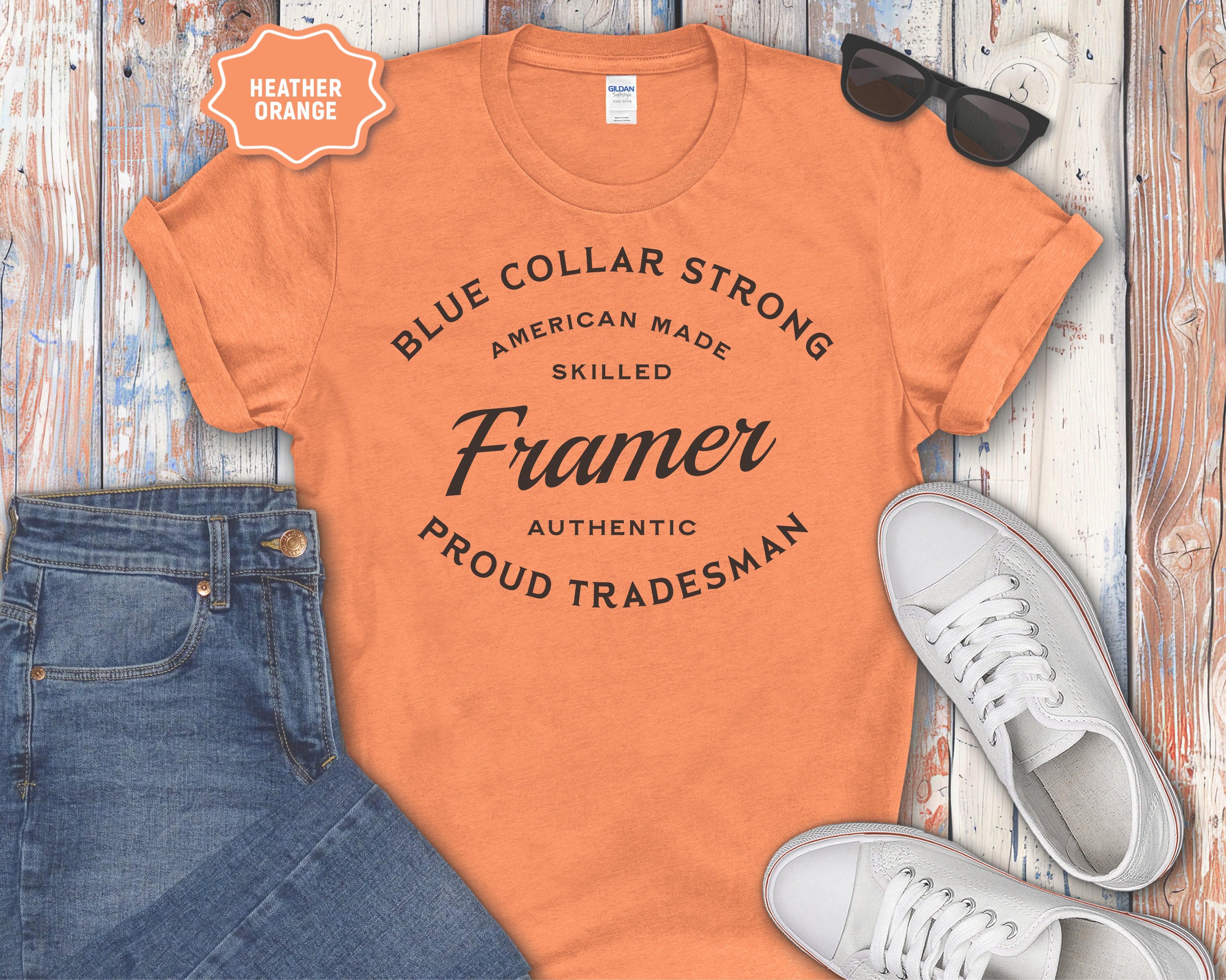 Framer Tradesman T-Shirt — "Blue Collar Strong"