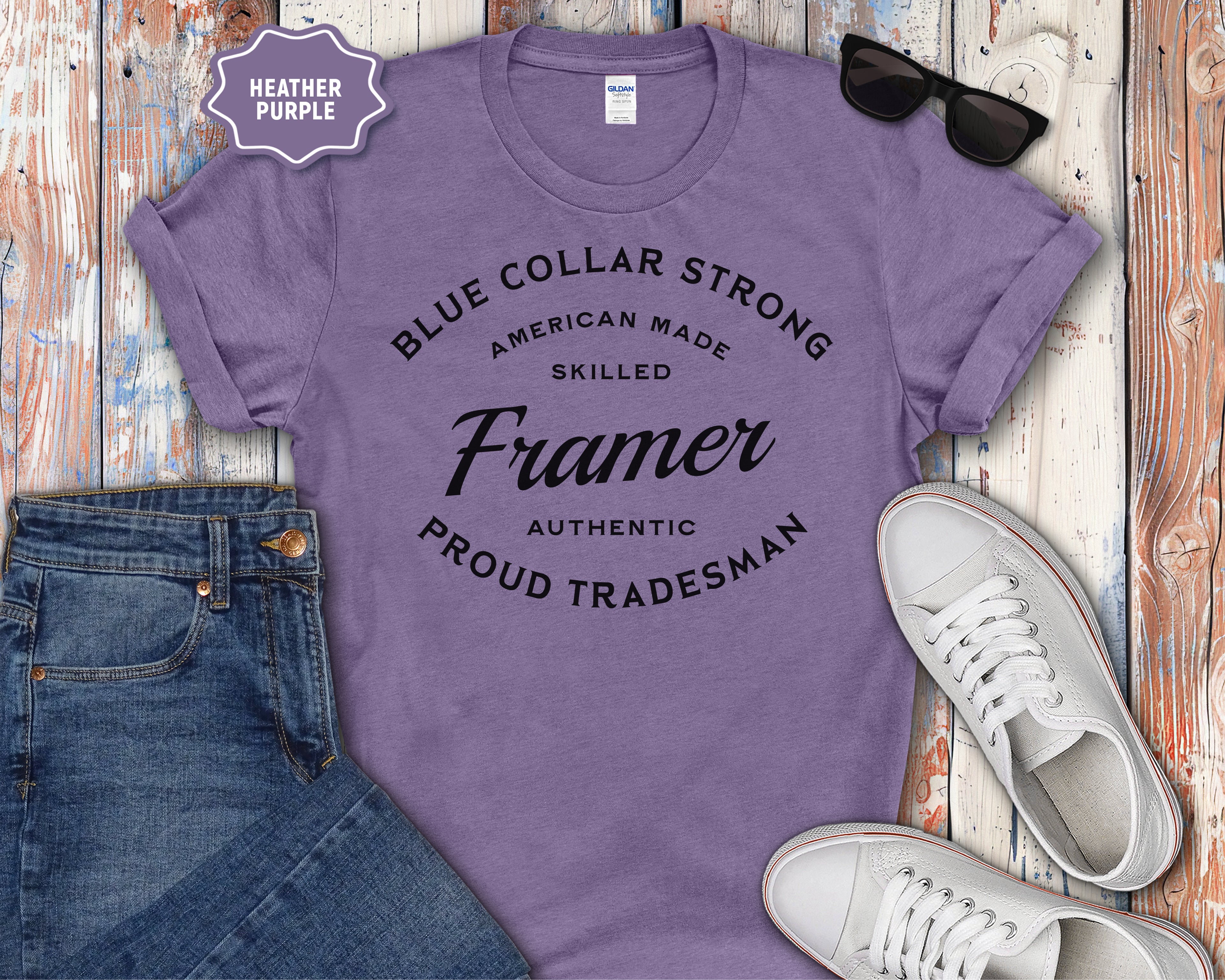 Framer Tradesman T-Shirt — "Blue Collar Strong"