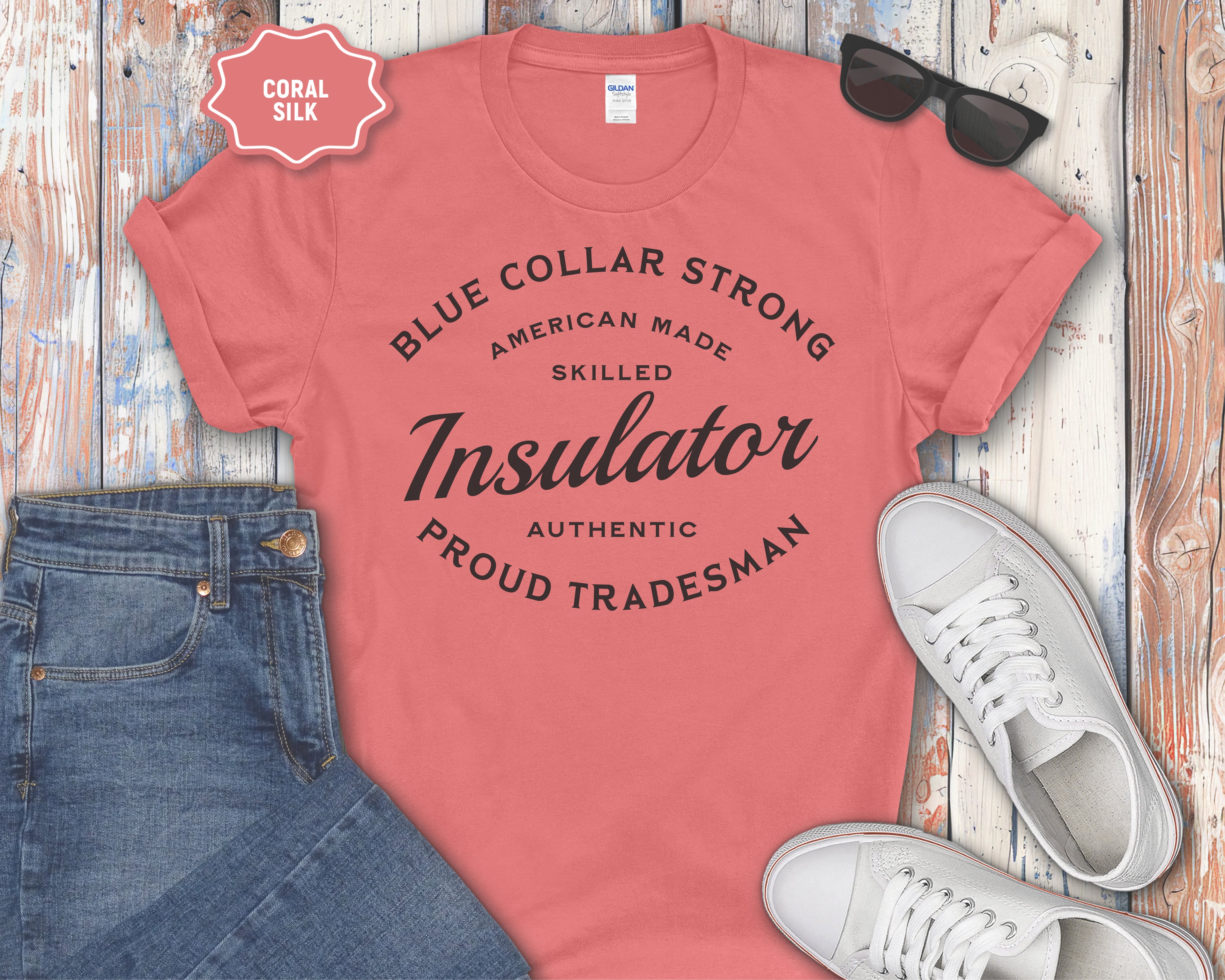 Insulator Proud Tradesman T-Shirt — "Blue Collar Strong"