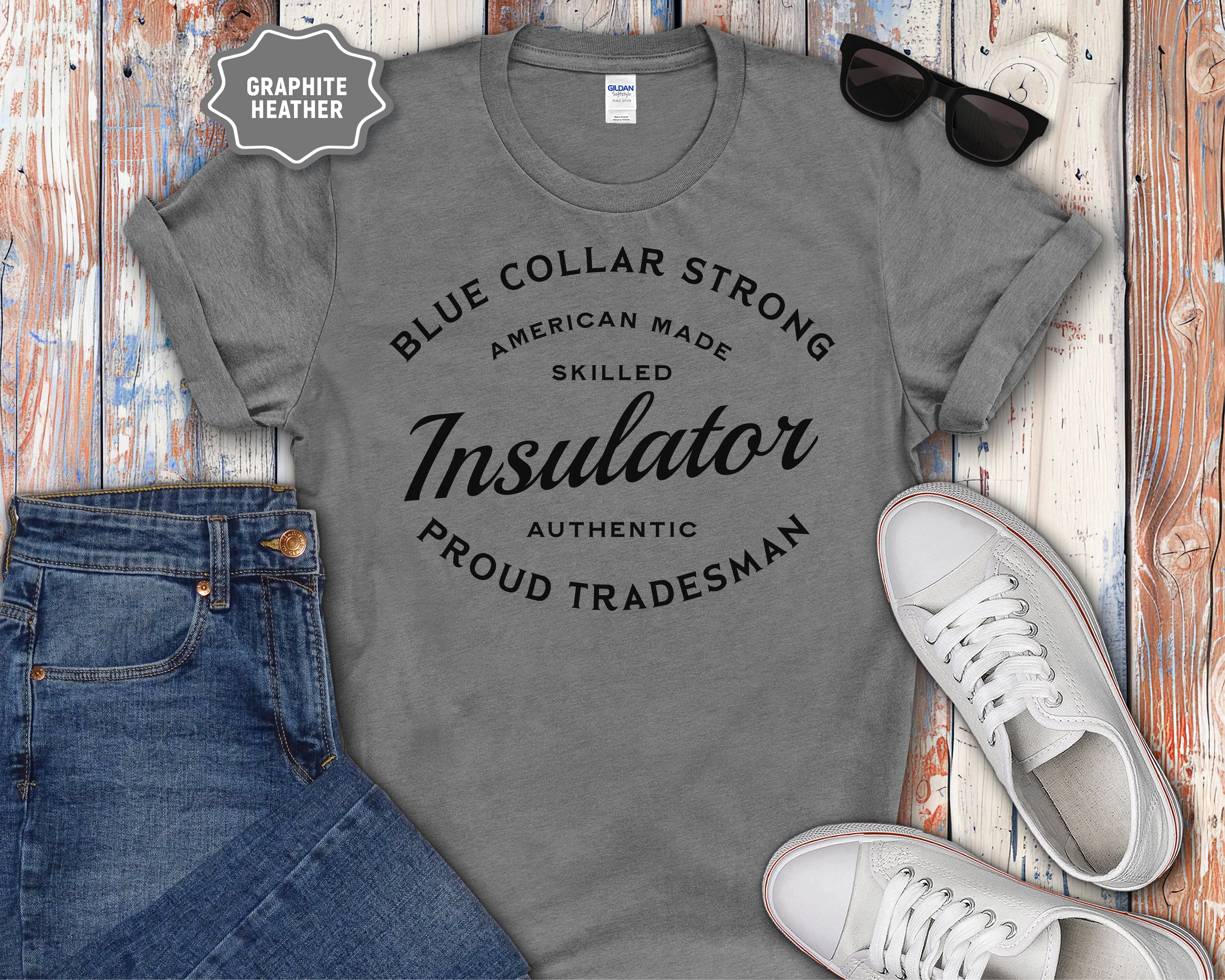 Insulator Proud Tradesman T-Shirt — "Blue Collar Strong"