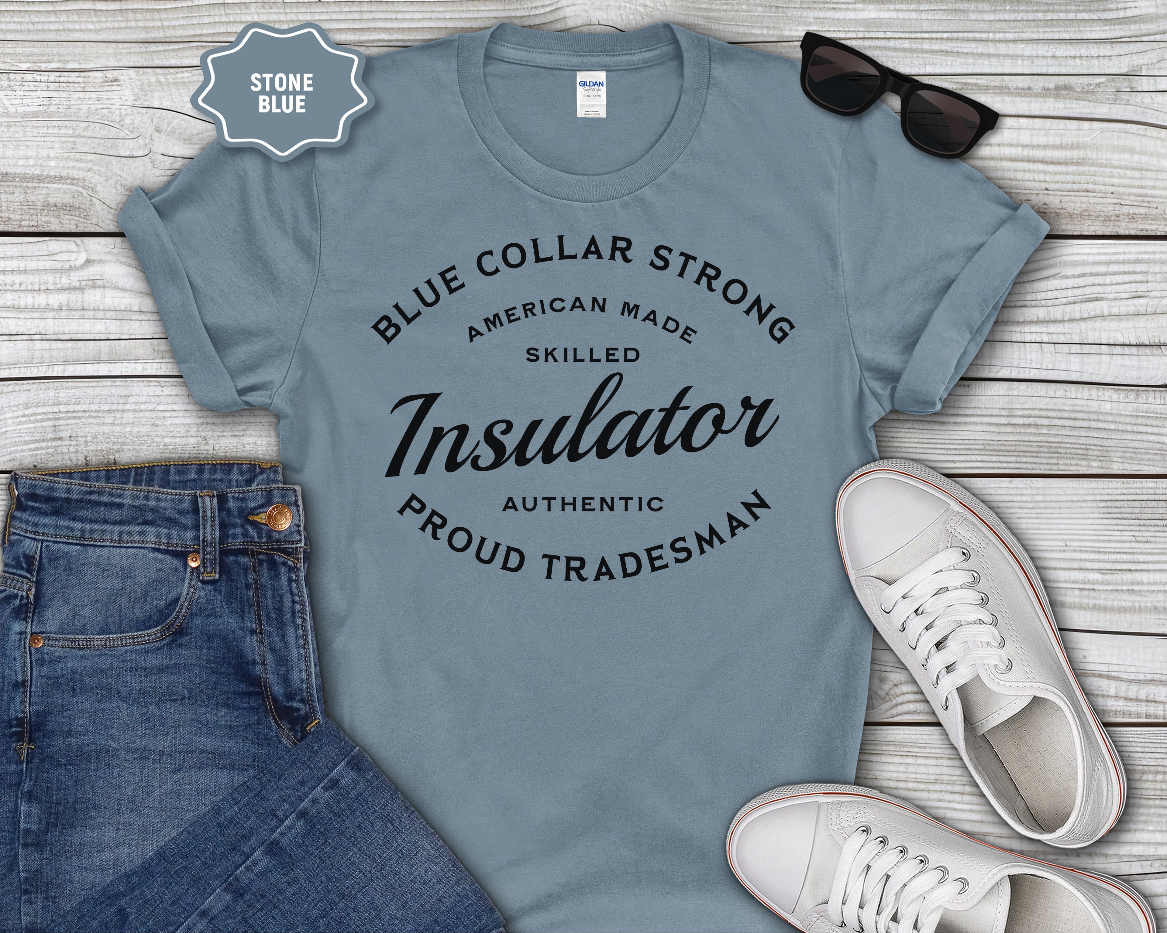 Insulator Proud Tradesman T-Shirt — "Blue Collar Strong"