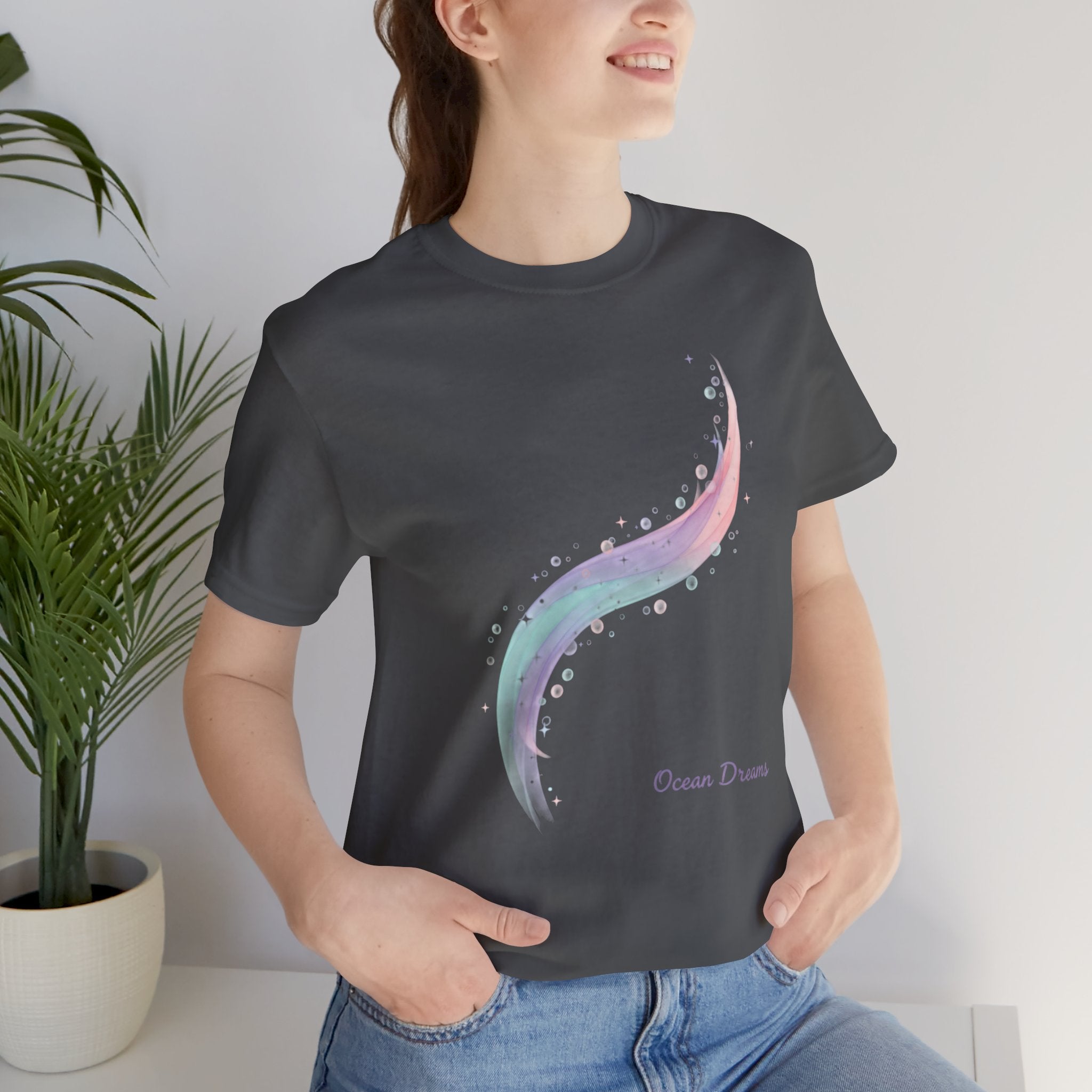Whimsical Rainbow Wave Tee
