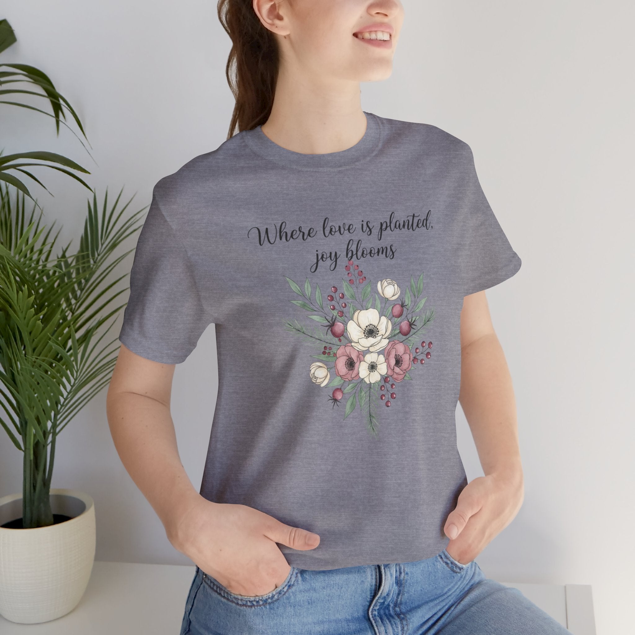 Cottagecore Winter Floral Bouquet T-Shirt