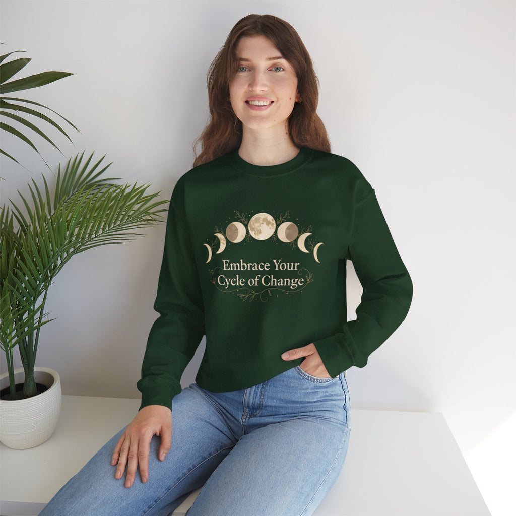 Moon Phase Ritual Sweatshirt | celestial wellness, lunar journal style