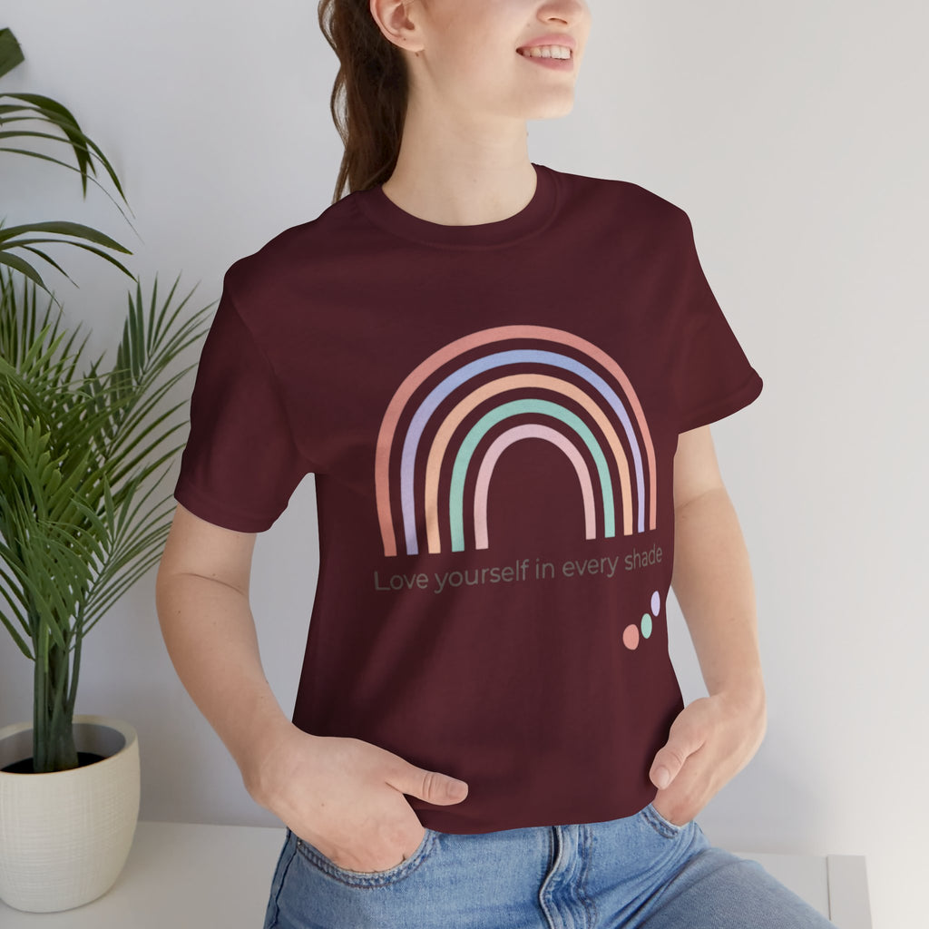 Muted Pastel Rainbow Tee | pastel rainbow shirt, retro rainbow art