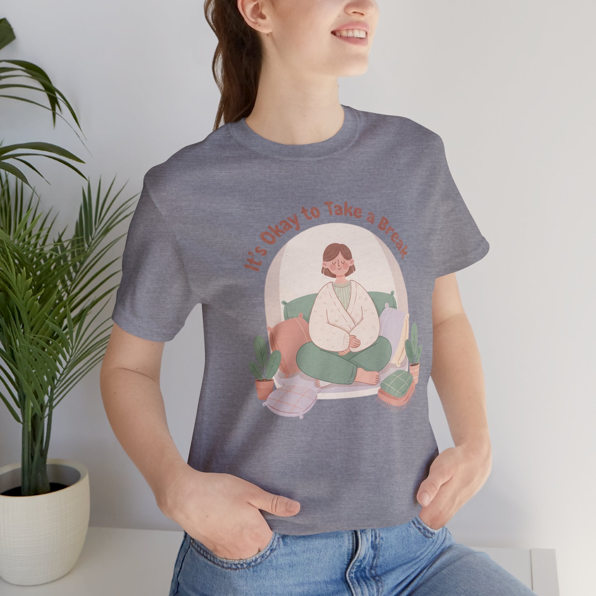 It's Okay to Take a Break Tee | self care shirt, burnout awareness
