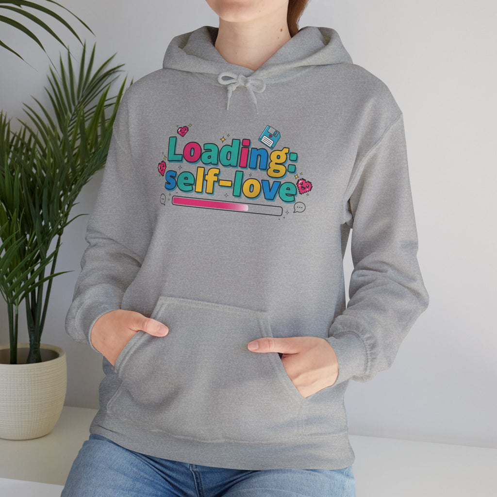 Loading... Self Love pixel art Hoodie | Old Internet Aesthetic, 90s web nostalgia