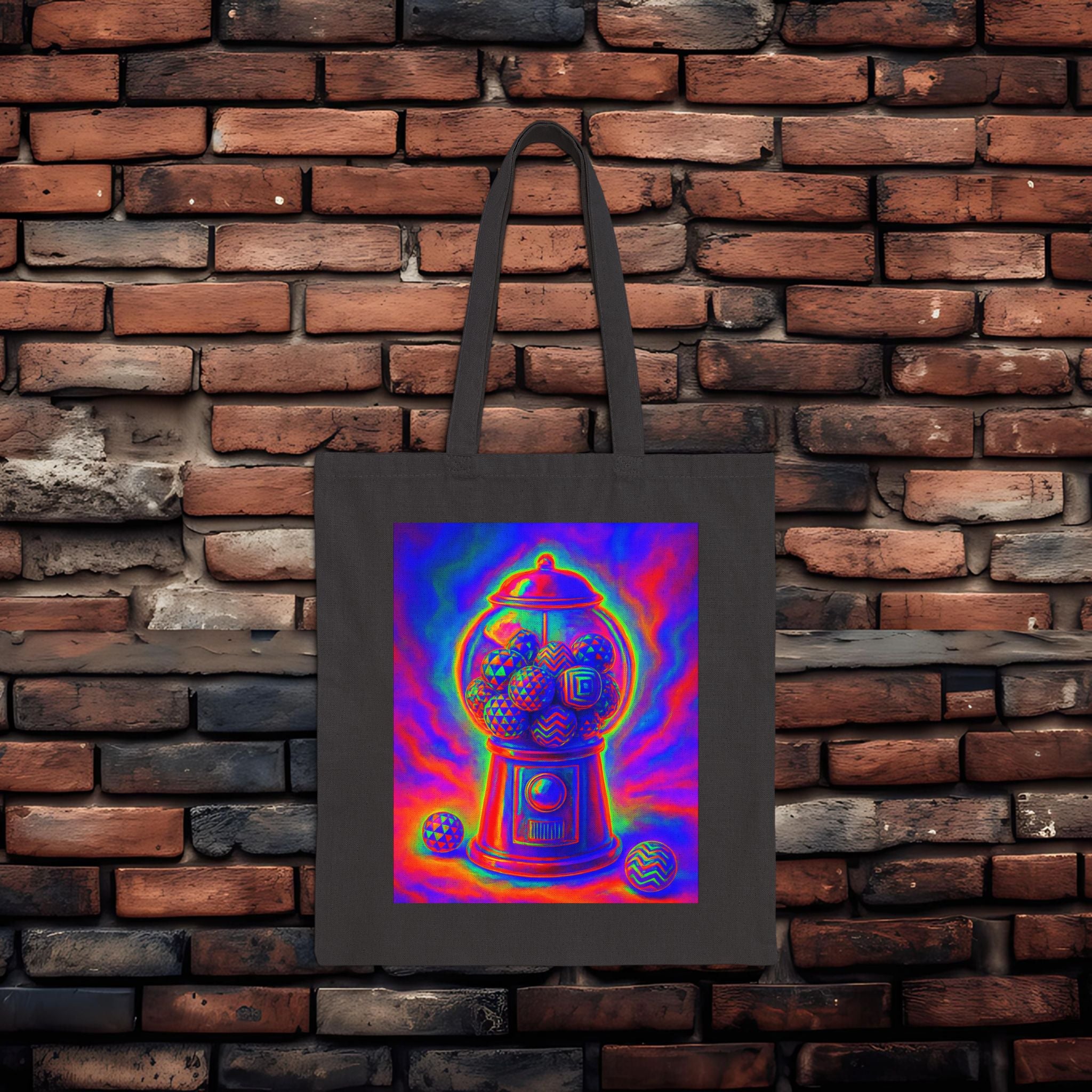 Psychedelic Gumball Machine Tote Bag