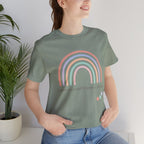 Muted Pastel Rainbow Tee | pastel rainbow shirt, retro rainbow art