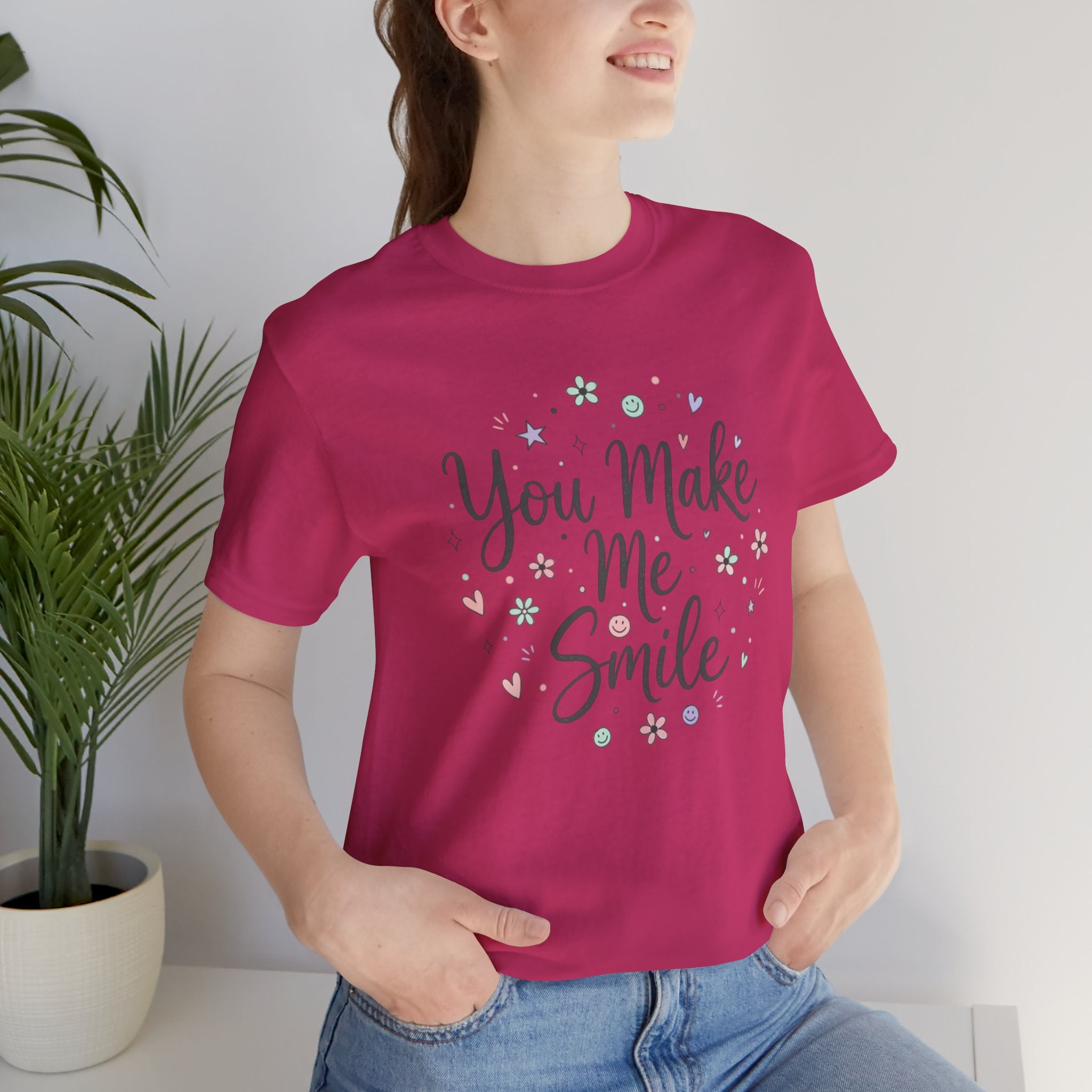 You Make Me Smile Tee | handwritten doodle, sketch aesthetic