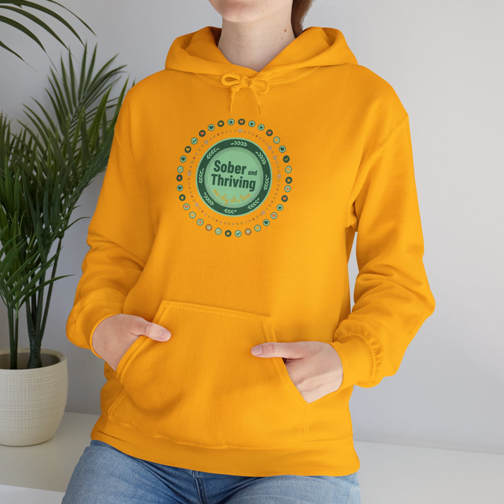 Sober & Thriving Hoodie | Dry January, Sober Curious Badge
