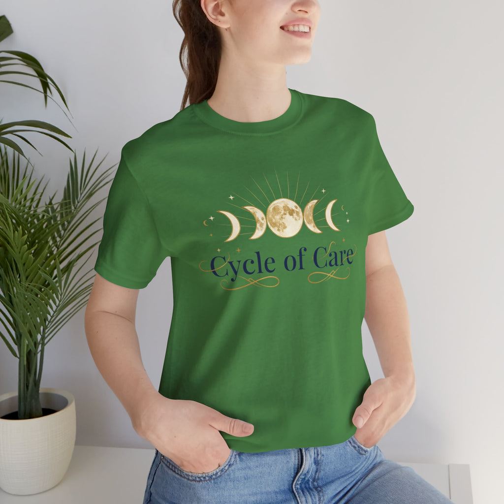 Cycle of Care Moon Phases Tee | celestial wellness, ritual calendar
